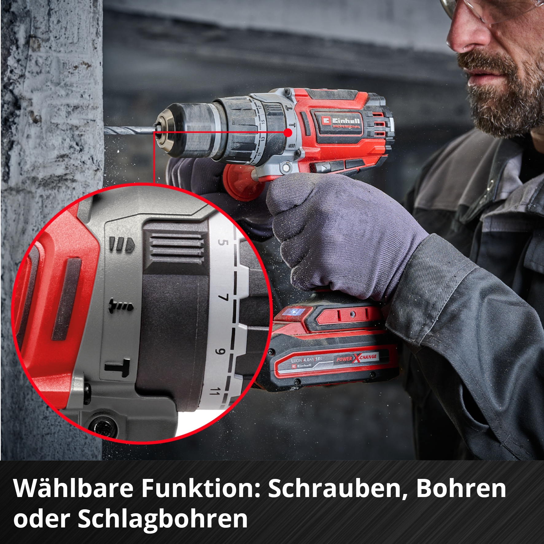 Einhell Akku-Schlagbohrschrauber »PROFESSIONAL TP-CD 18/70 BL (1x4,0 Ah PLUS)« Inkl. Akku und Ladegerät
