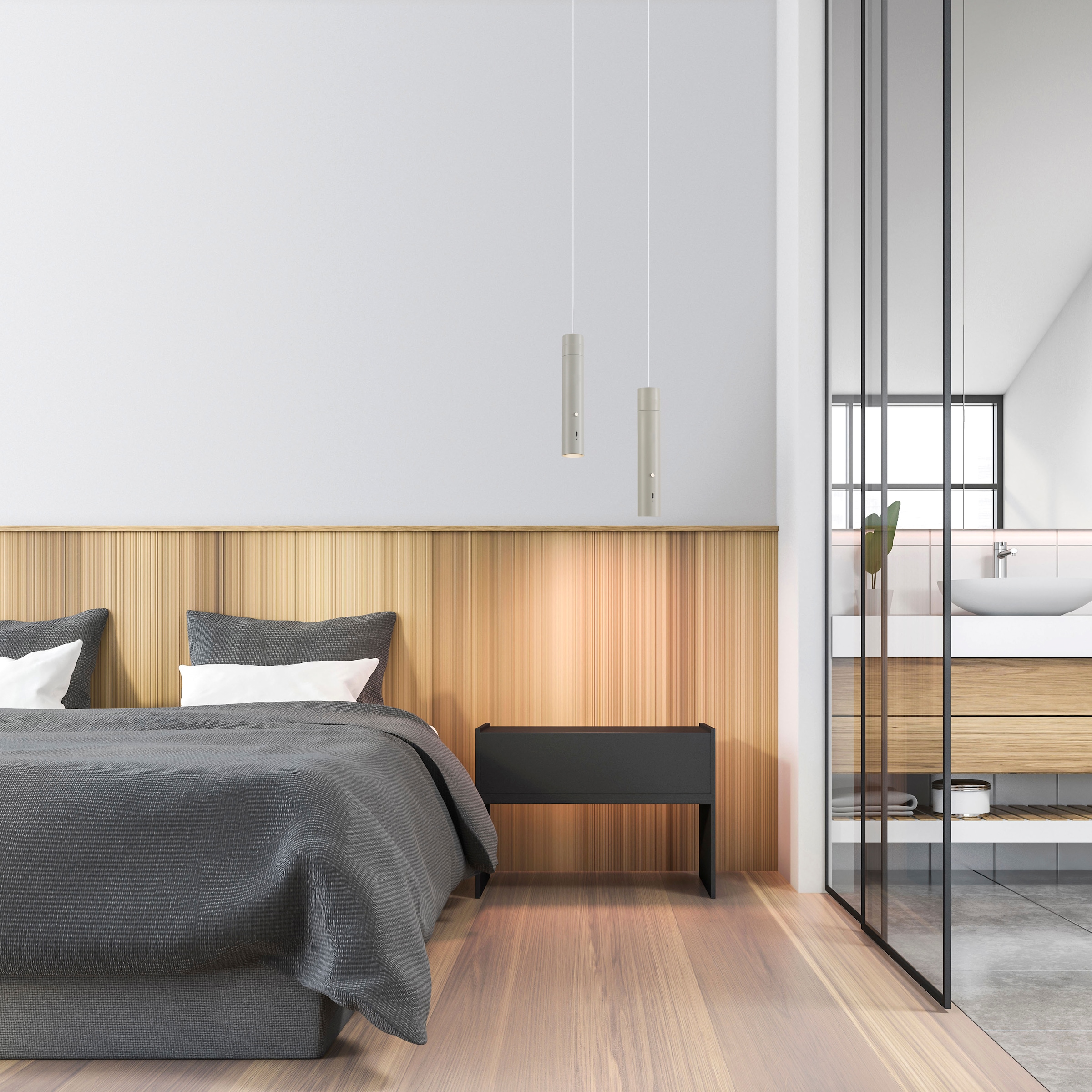 JUST LIGHT Pendelleuchte »ATTACH« LED-Modul 1 Stk. Warmweiß Akkuleuchte, mobile Lichtlösung, Taschenlampe