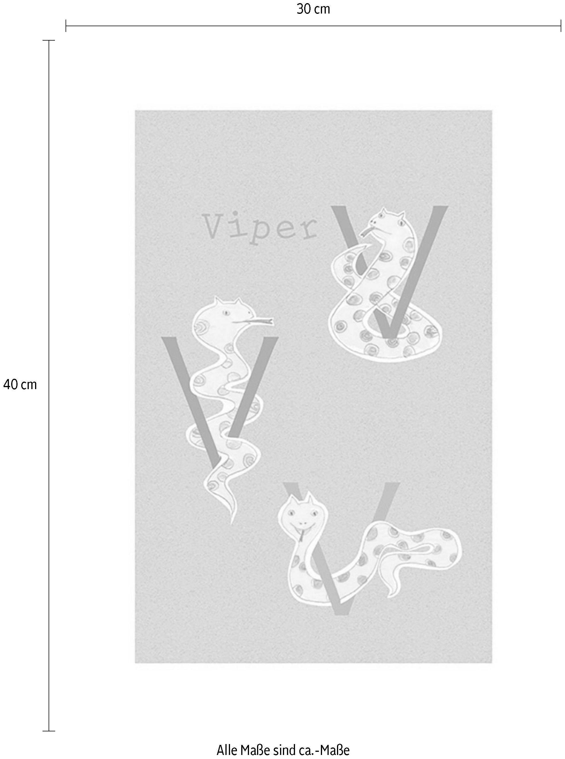 Komar Bild »ABC Animal V« Buchstaben 1 Stk. tlg. Wandbild zur Dekoration - ohne Rahmen