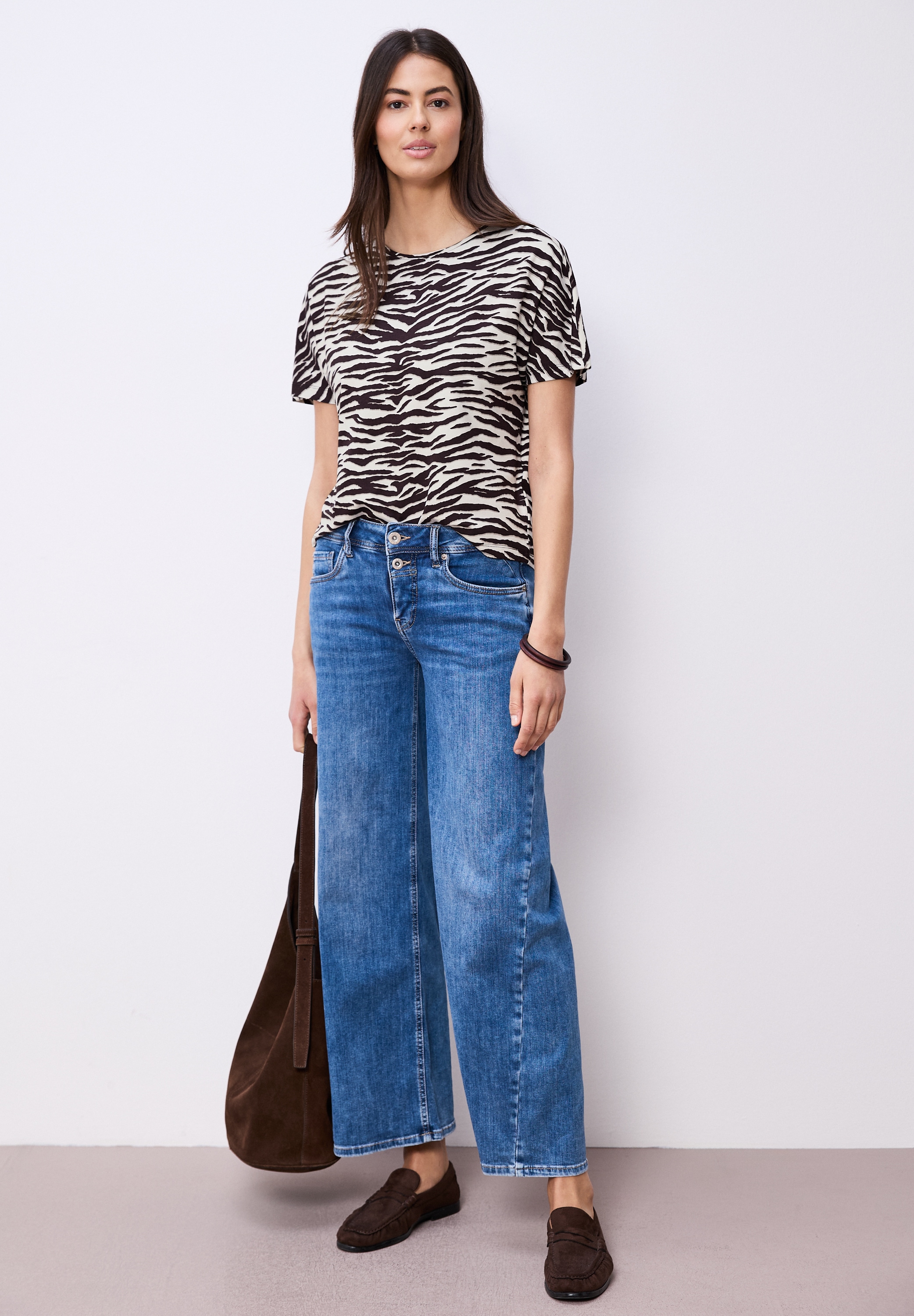 STREET ONE T-Shirt mit Zebra Print