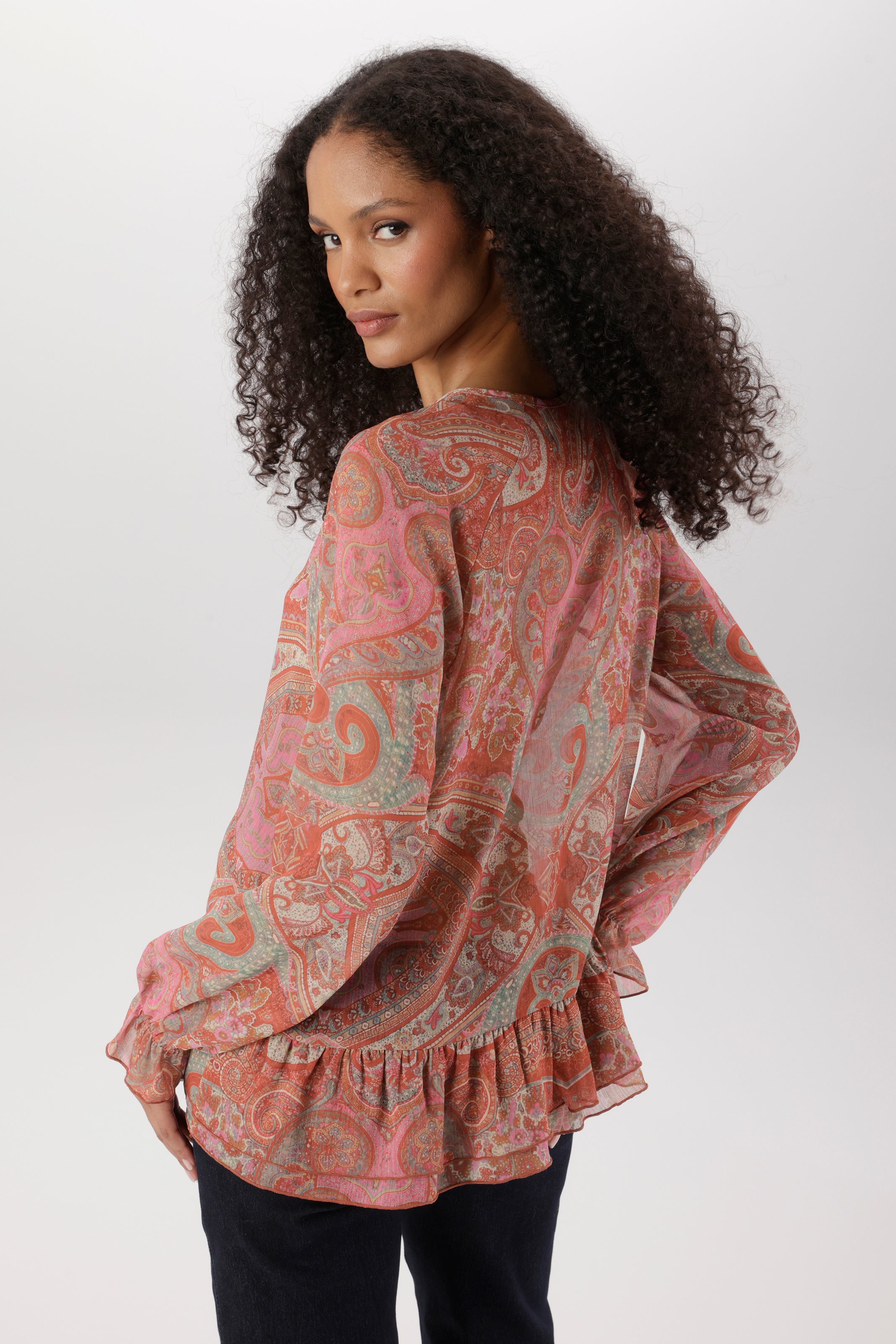 Aniston SELECTED Schlupfbluse aus leicht transparentem Chiffon - NEUE KOLLEKTION