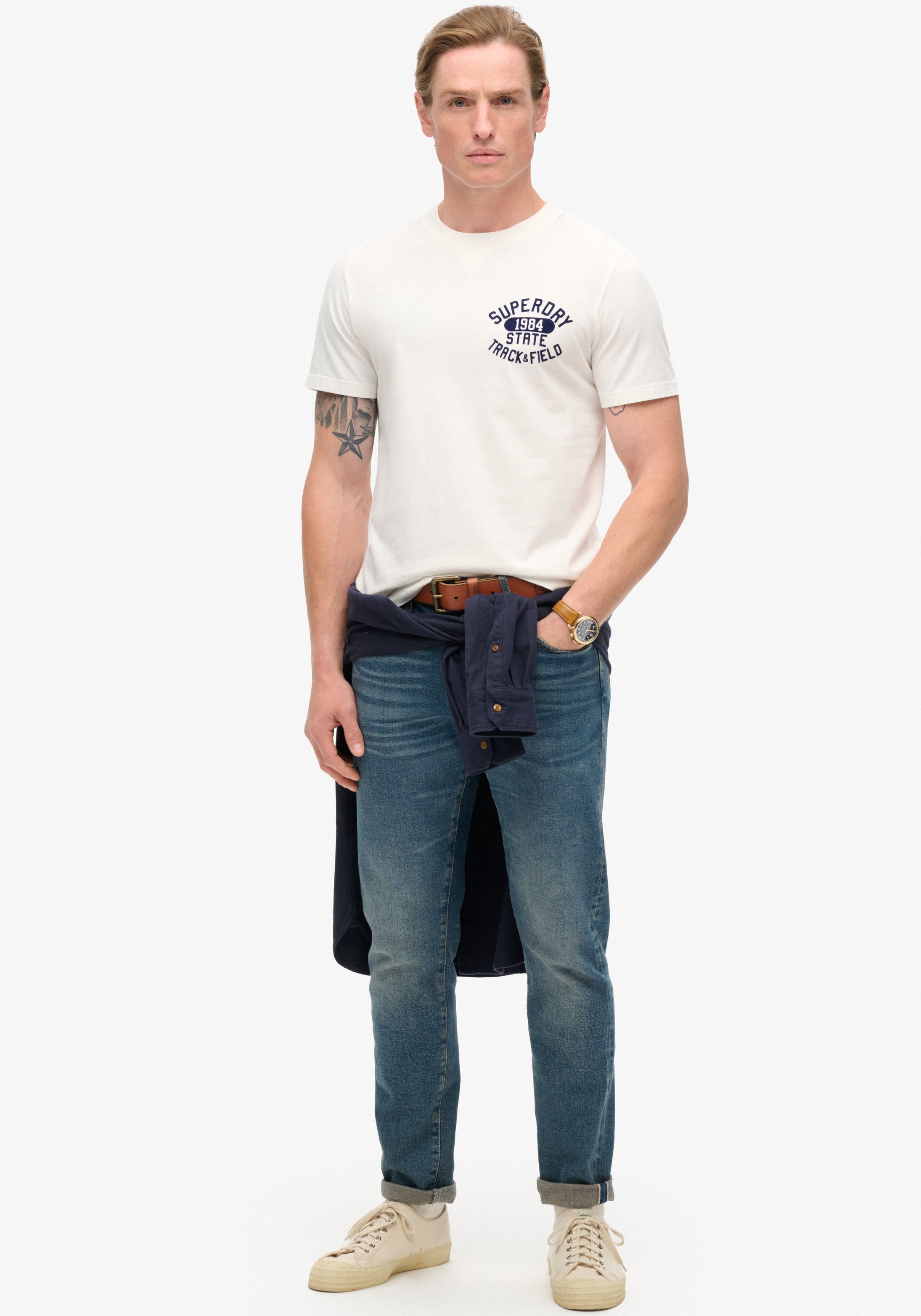 Superdry Rundhalsshirt »TRACK & FIELD GRAPHIC T SHIRT«