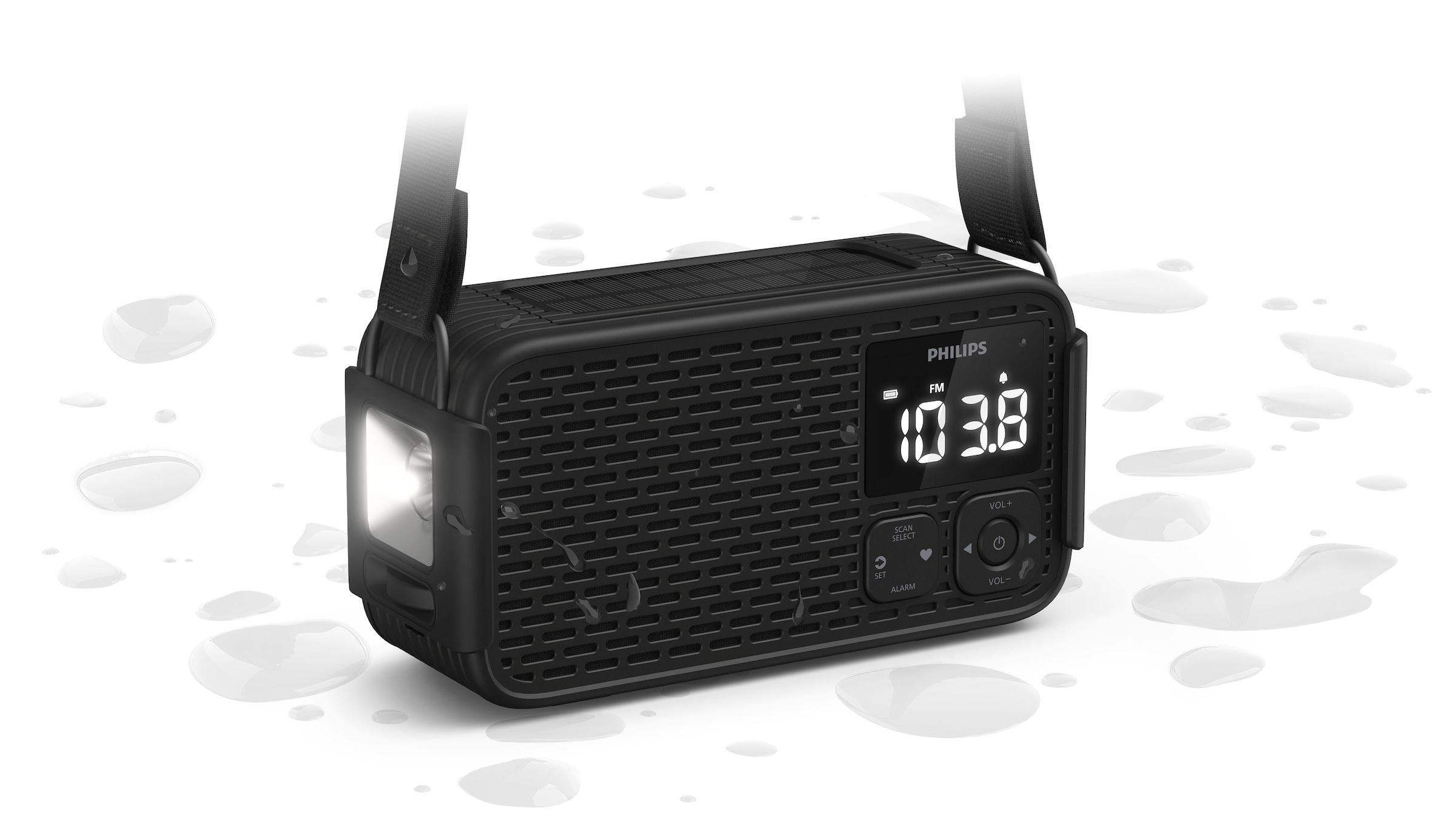 Philips Notfallradio »TAR3500/00« ( AM-Tuner | FM-Tuner 3 W) Kurbelradio, LED-Leuchte, lauter SOS-Alarm + Blinkleuchte,USB-C, USB-A