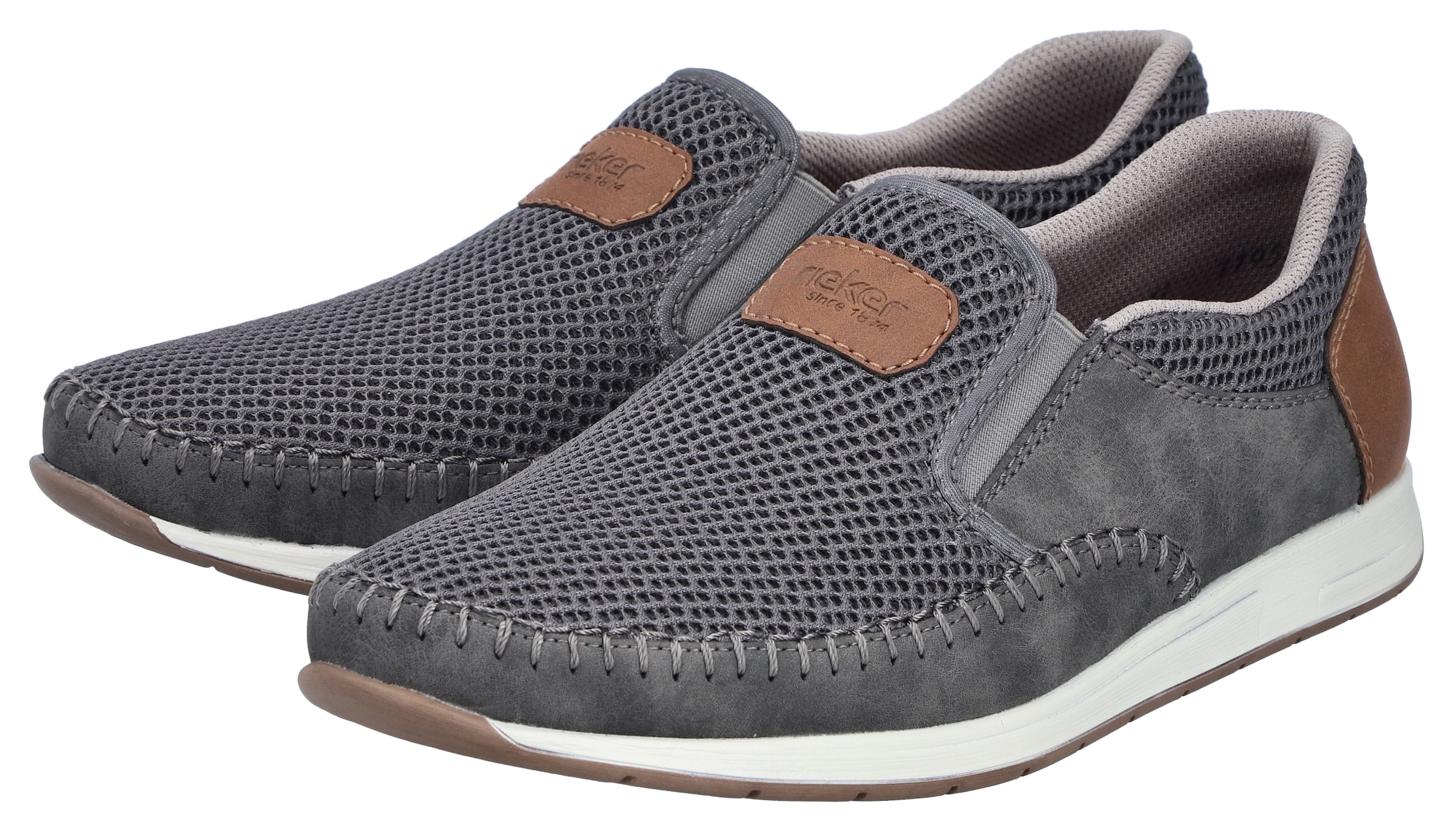 Rieker Slipper  Slip-on Sneaker, Schlupfschuh mit Stretcheinsätze
