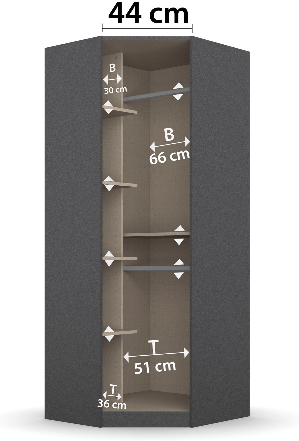 rauch Eckkleiderschrank »Holmes« im Industrial Style