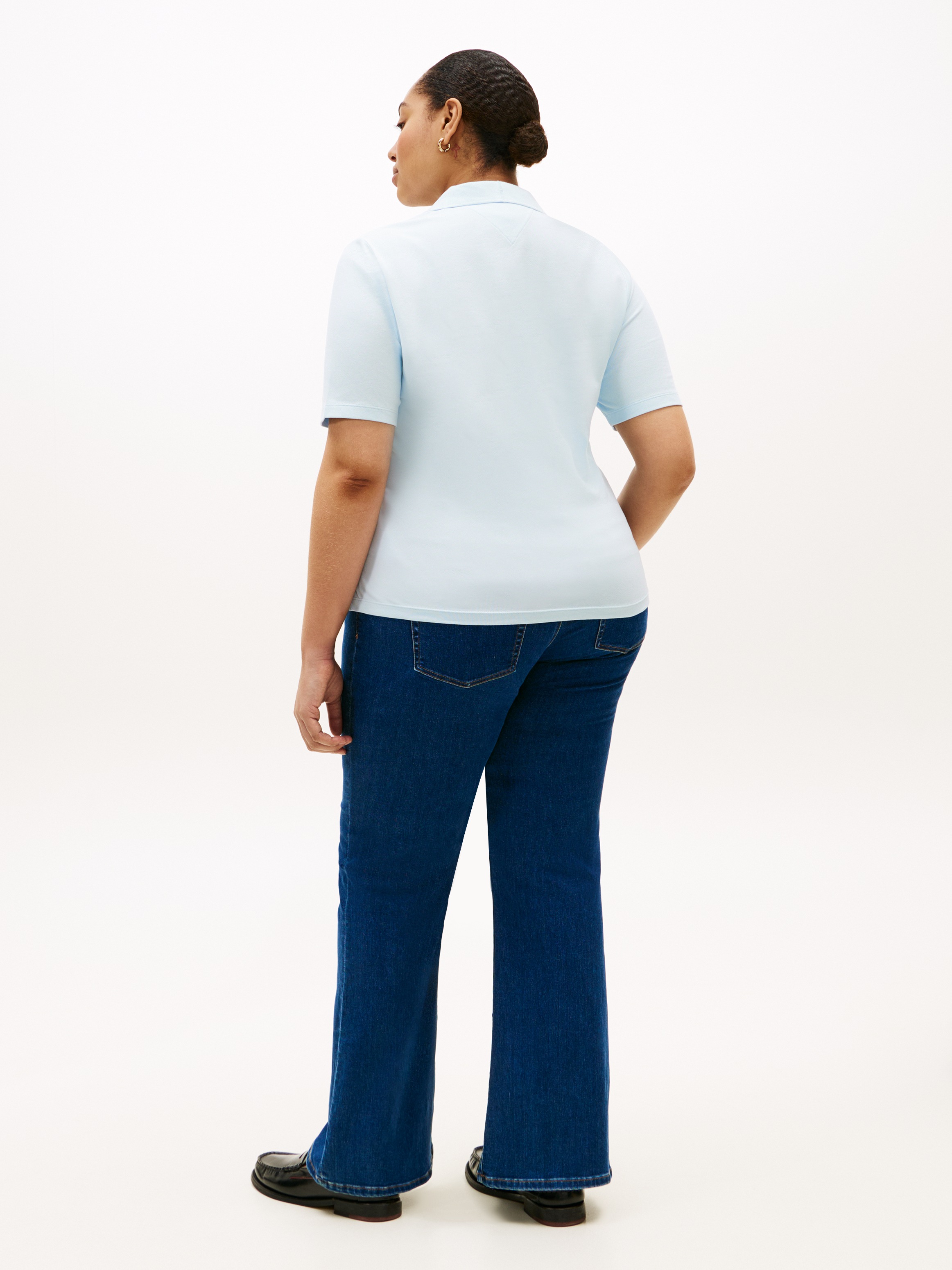 Tommy Hilfiger Curve Poloshirt »CRV 1985 REG PIQUE POLO SS« in großen Größen, aus Pique Qualität