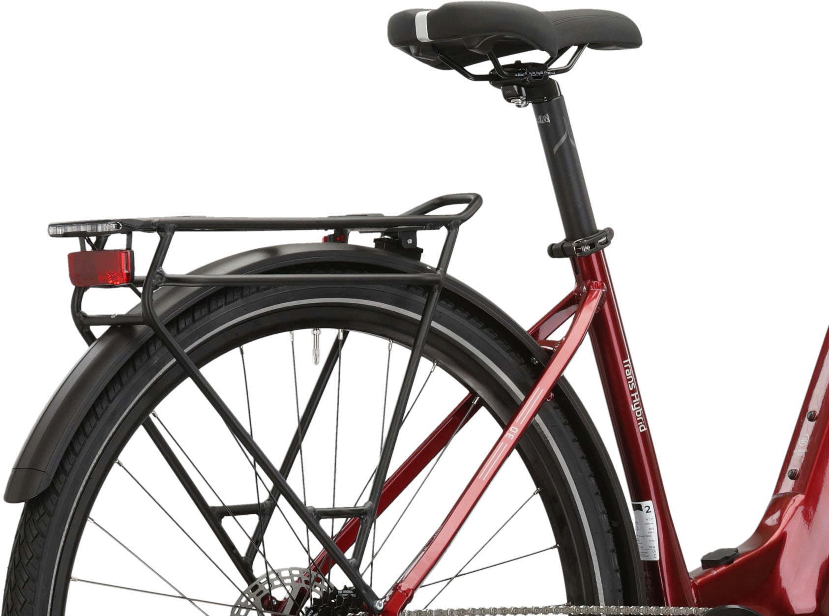 Kross E-Bike »E-Trekkingrad Trans Hybrid LS 3.0 28 Zoll rot«, 8 Gang, Shimano, Acera T3000, Mittelmotor 250 W, Pedelec, Elektrofahrrad für Damen und Herren