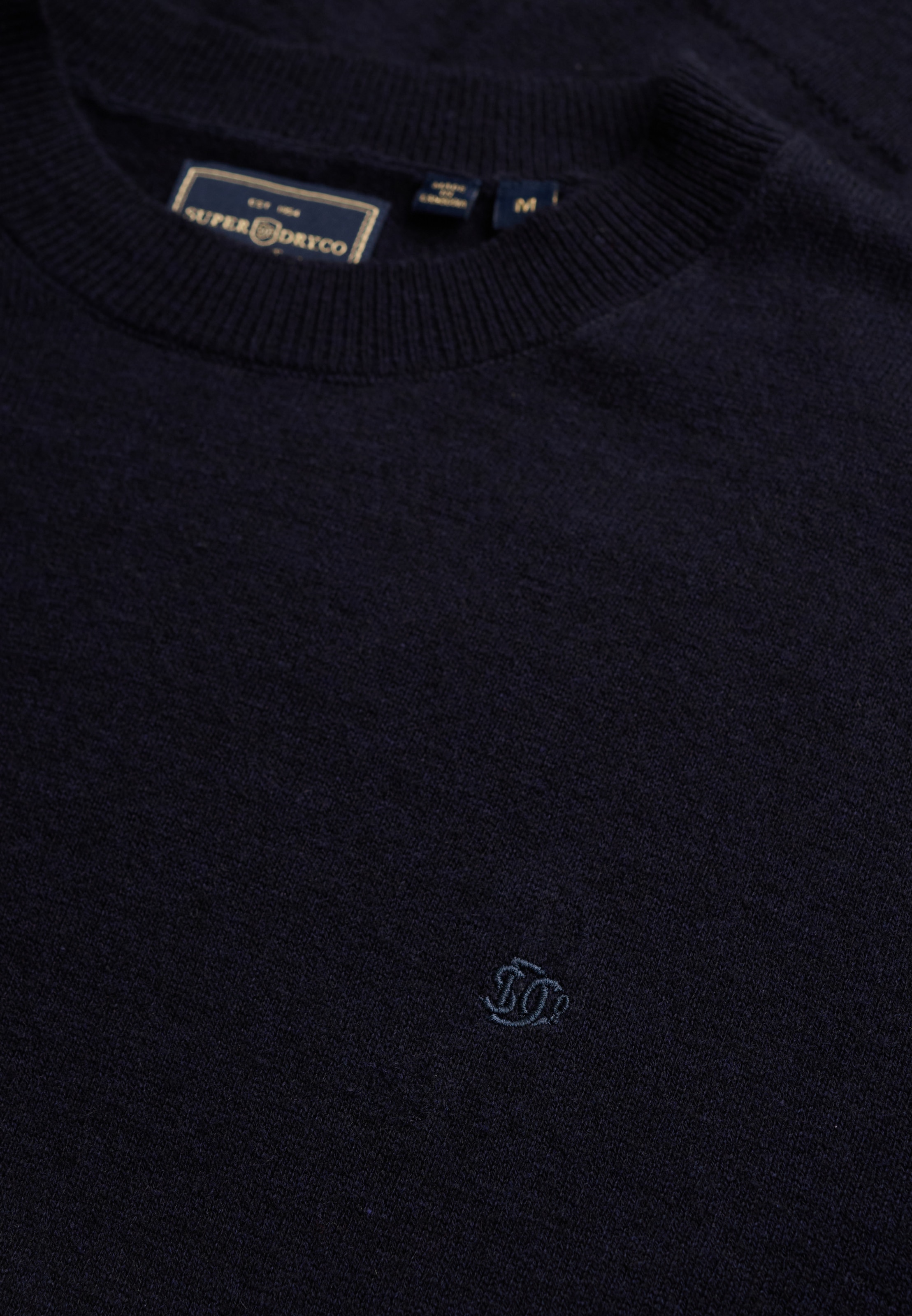 Superdry Rundhalspullover »ESSENTIAL LW WOOL BLEND JUMPER« Baumwollmischung, slim fit