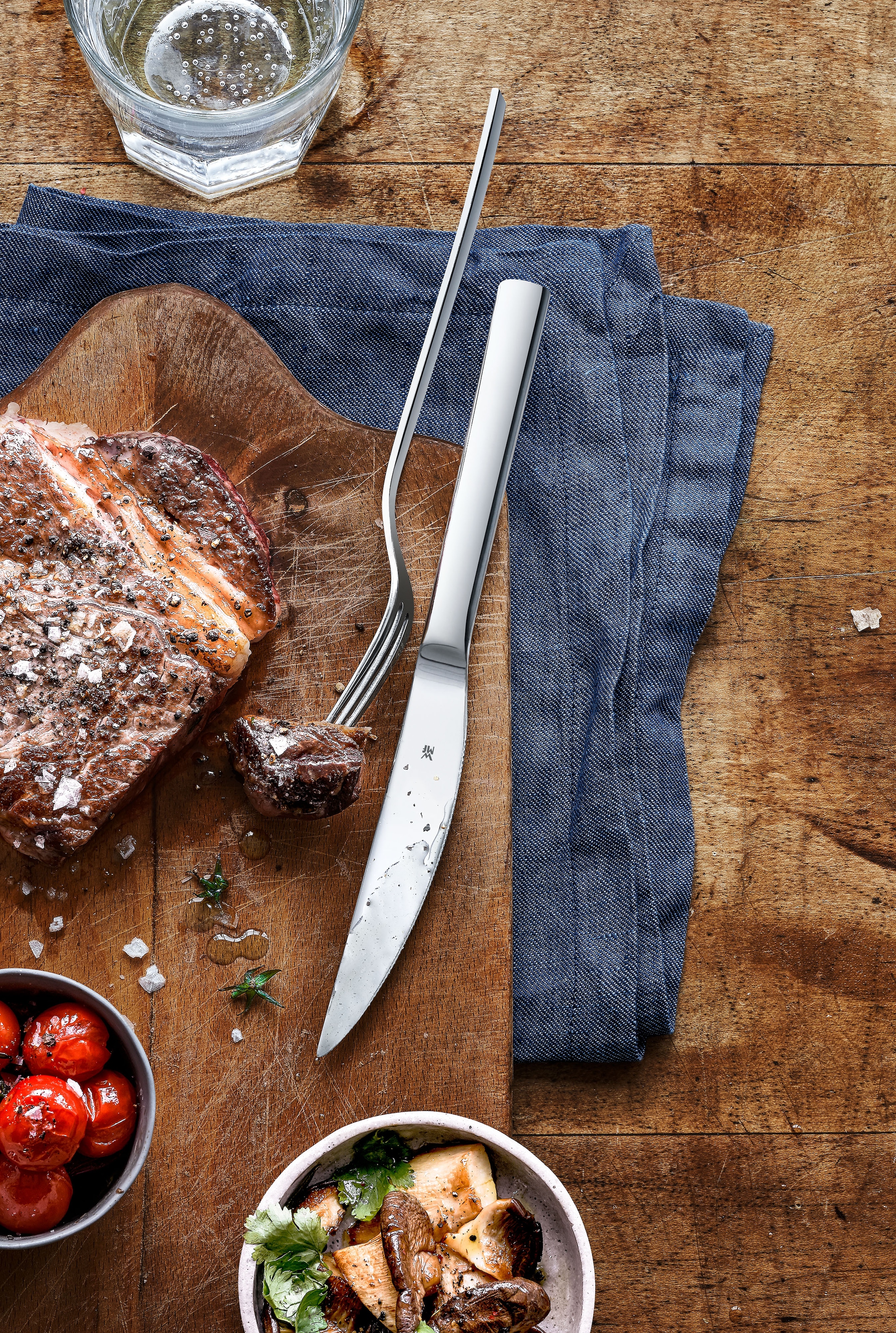 WMF Steakbesteck »Nuova« 2-tlg., Wellenschliff, Cromargan Edelstahl, Geschenkverpackung