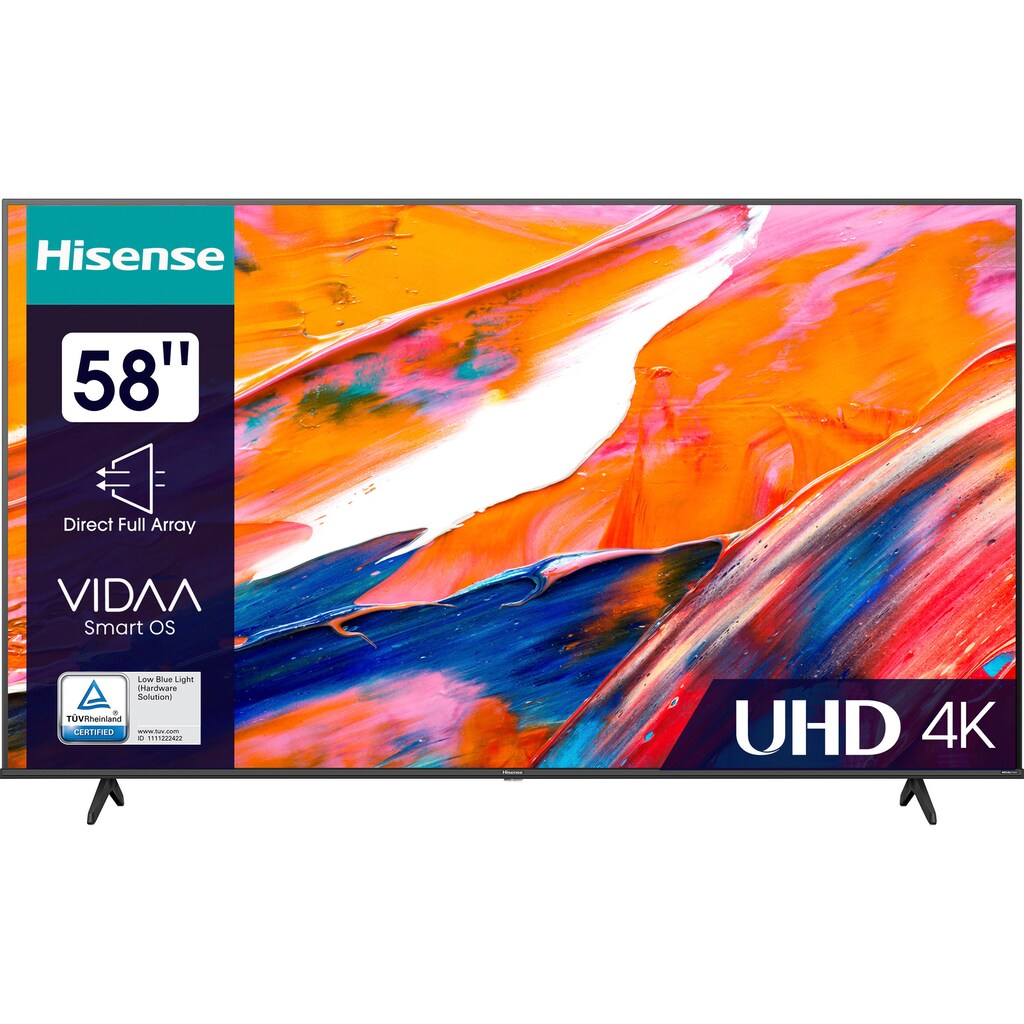 Hisense LED-Fernseher »58E61KT«, 146 cm/58 Zoll, 4K Ultra HD, Smart-TV, Smart-TV, Dolby Vision, Triple Tuner DVB-C/S/S2/T/T2