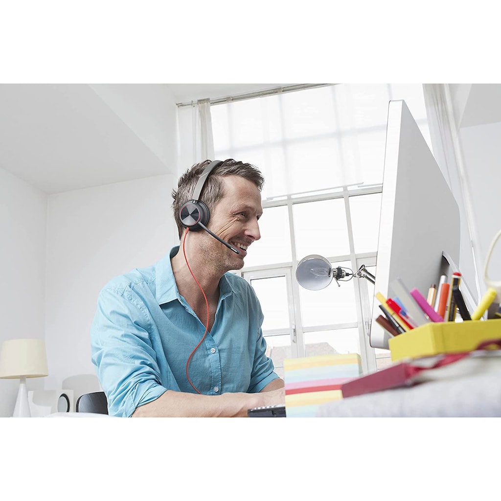 Poly Headset »Blackwire 8225«, Active Noise Cancelling (ANC)-integrierte Steuerung für Anrufe und Musik