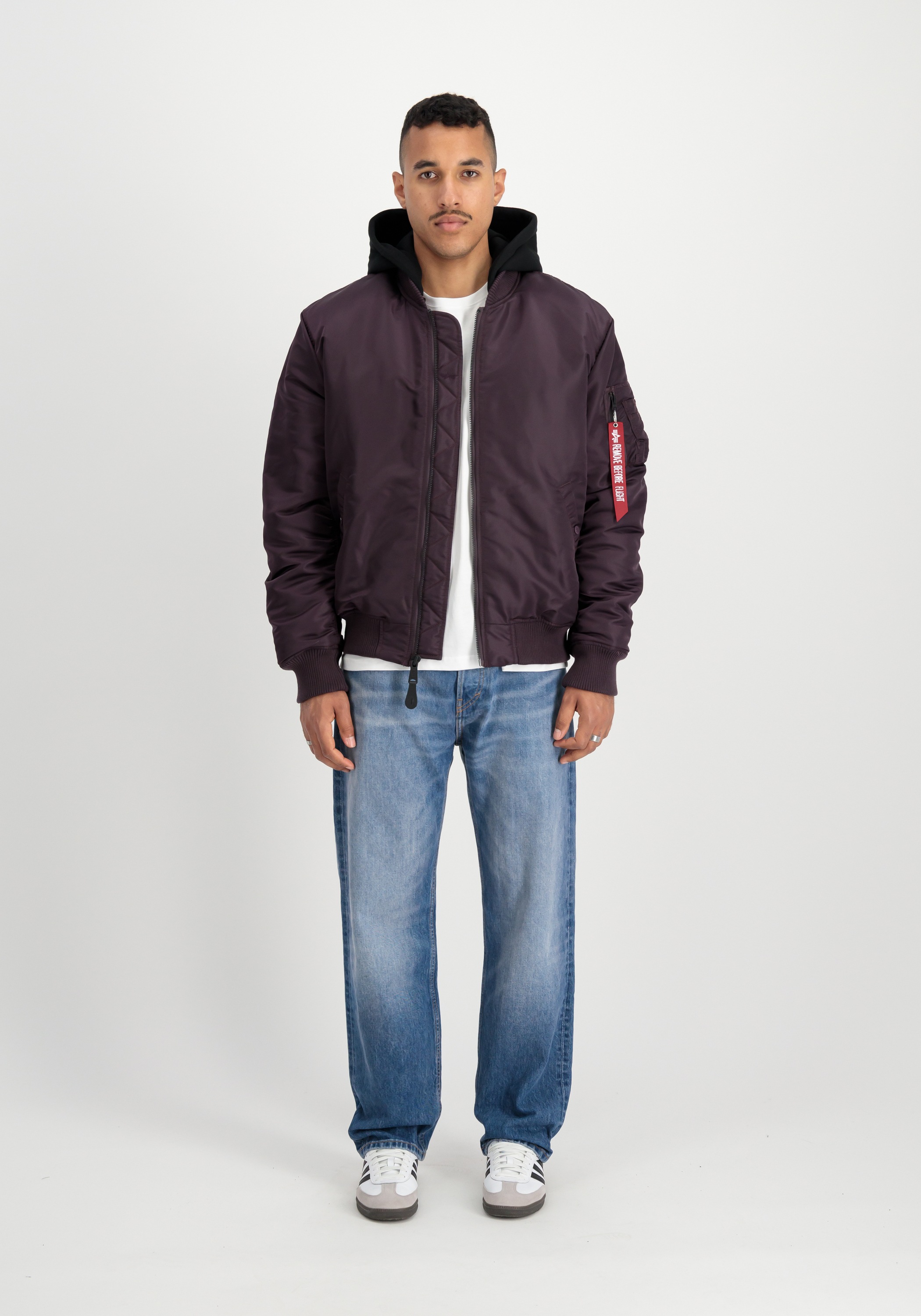 Alpha Industries Bomberjacke »Alpha Industries Men - Bomber Jackets MA-1 Zip Hood Back EMB«