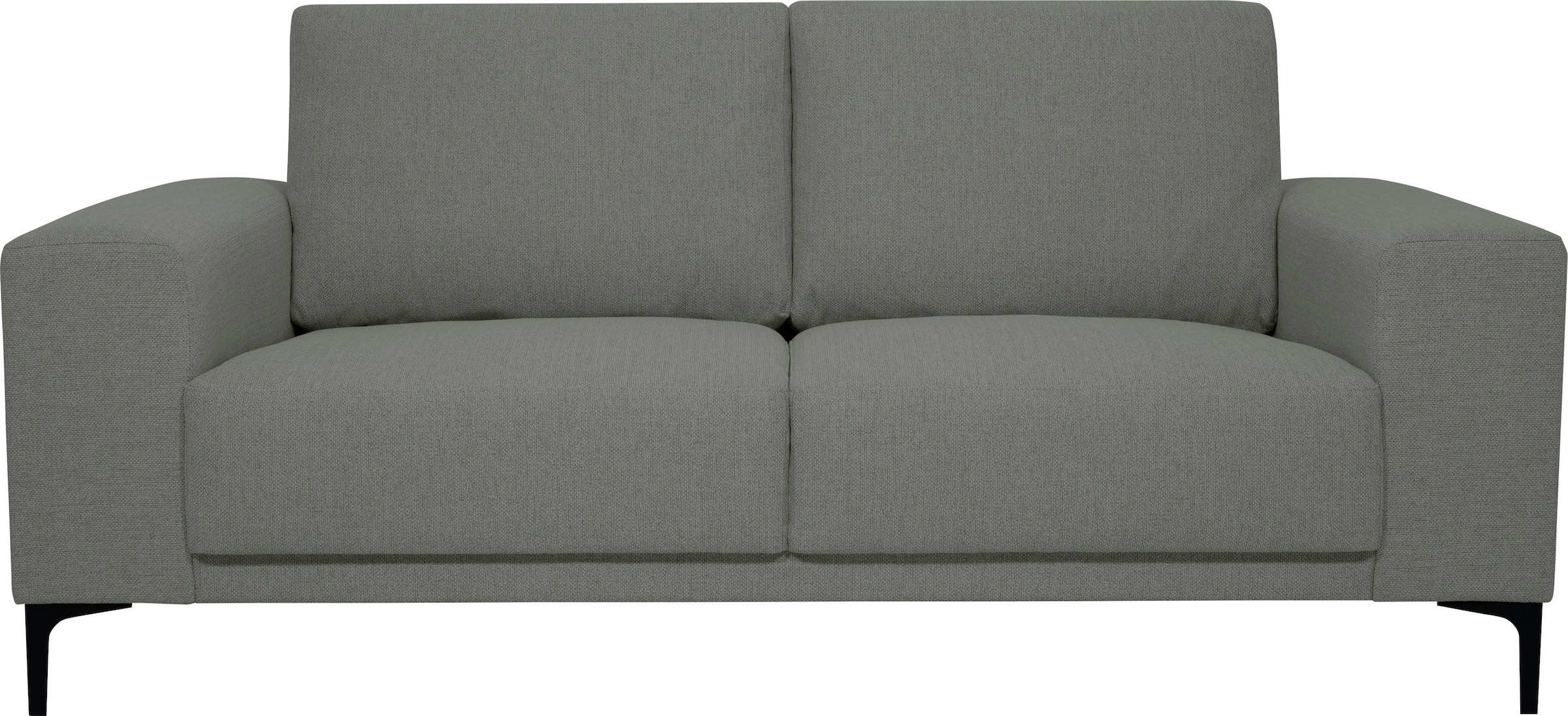 Places of Style 2-Sitzer »Xander«, Breite 164 cm, Webstoff, Soft-Touch Chenille, schwarze Metallfüße