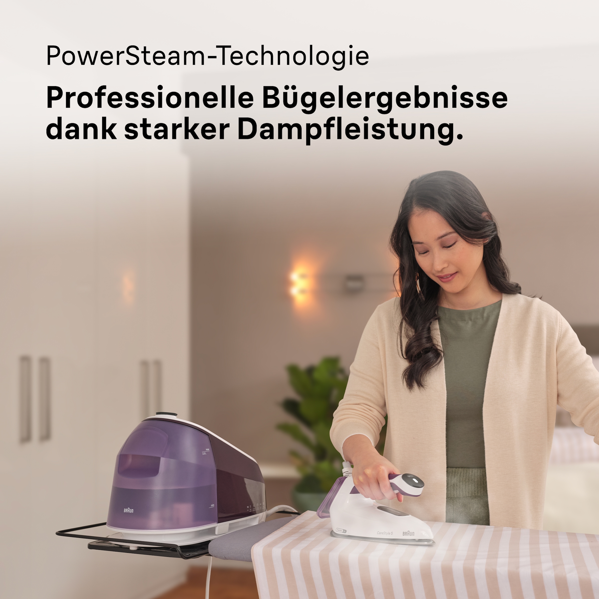 Braun Dampfbügelstation »CareStyle 5 IS 5247 VI«, weiß/violett