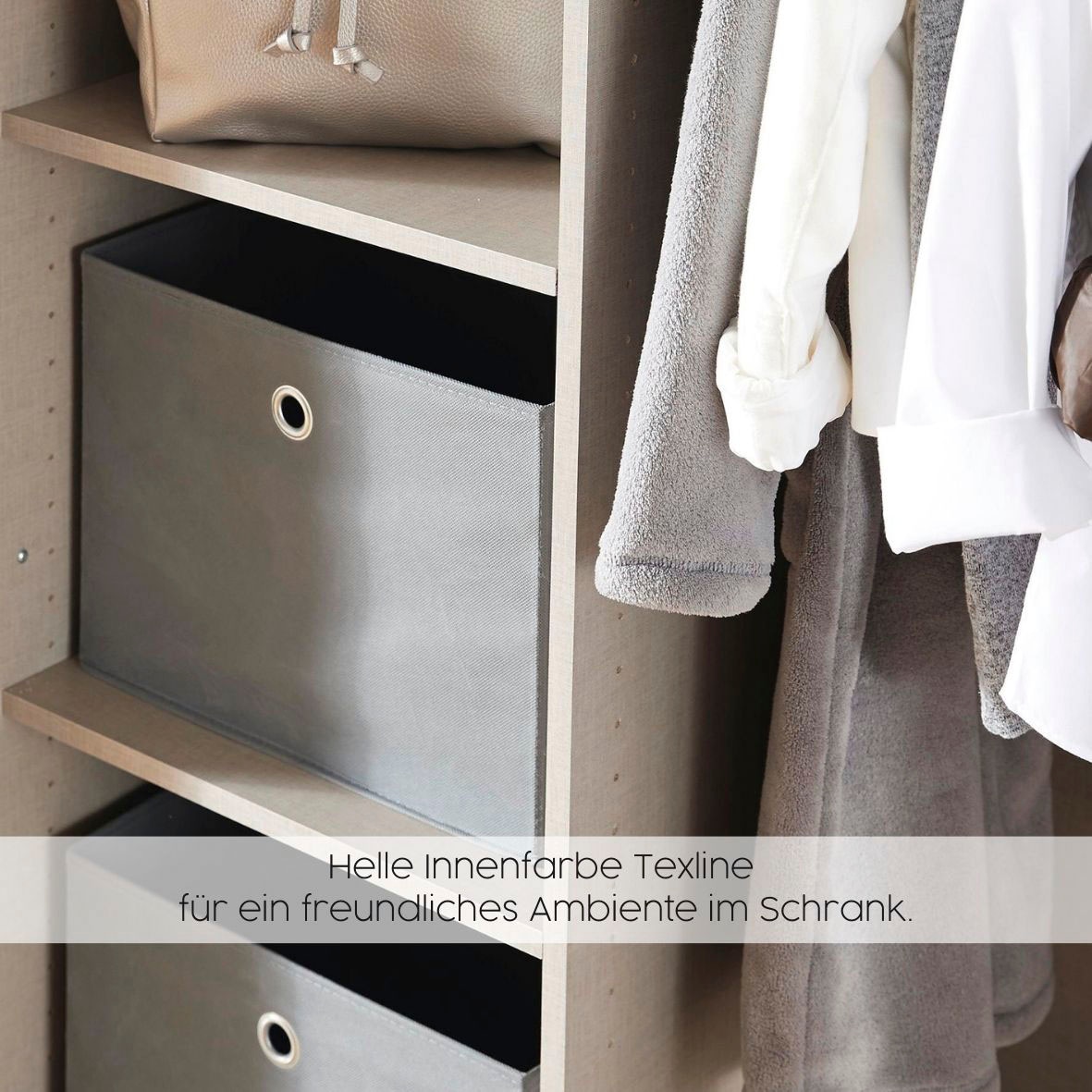 rauch Drehtürenschrank »Kleiderschrank Garderobe GAMMA Breiten 91/136/181/226/271/315/360 cm« in 3 Ausstattungen BASIC/CLASSIC/PREMIUM (inkl. SOFT-CLOSE-Funktion),  mit Schubladen, verschiedene Griff-Varianten TOPSELLER MADE IN GERMANY