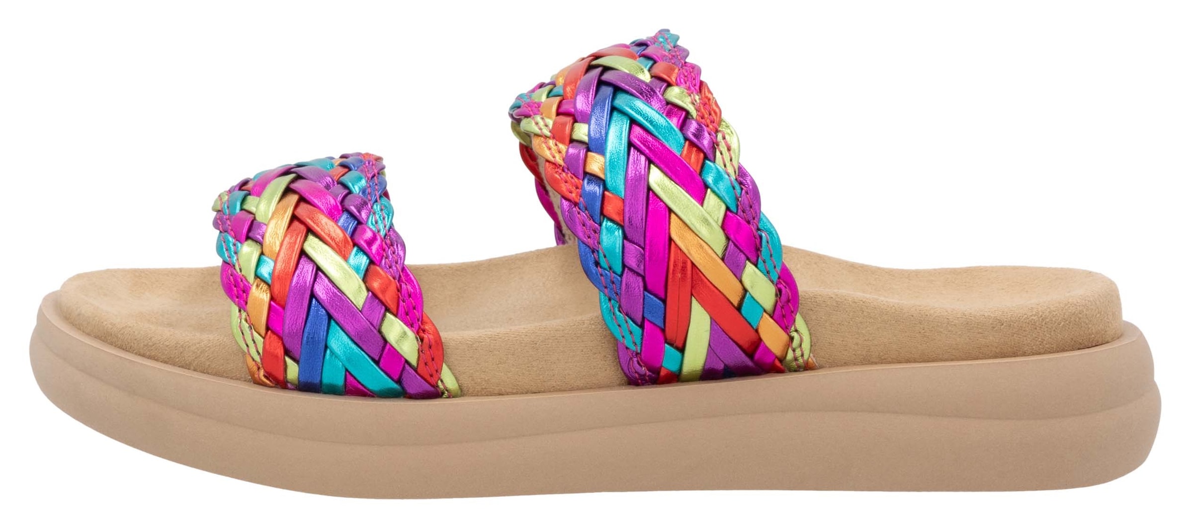 Remonte Pantolette, Plateau, Bequemschuh, Sommerschuh mit Riemchen in Flechtoptik