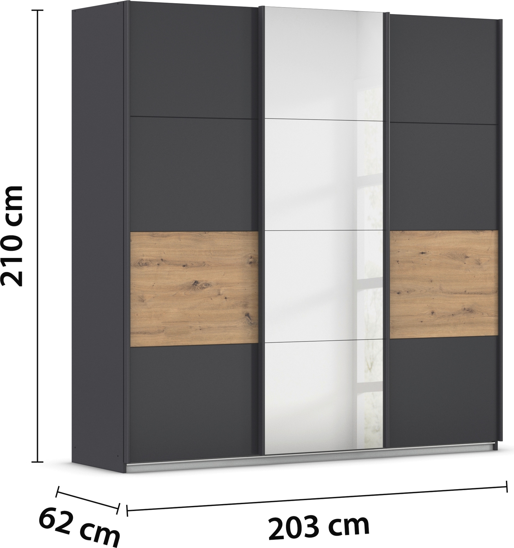 rauch Schwebetürenschrank »Kleiderschrank Schrank Garderobe CORTONA« inkl. Inneneinteilung, 2 Stoffboxen und zusätzlichen Einlegeböden