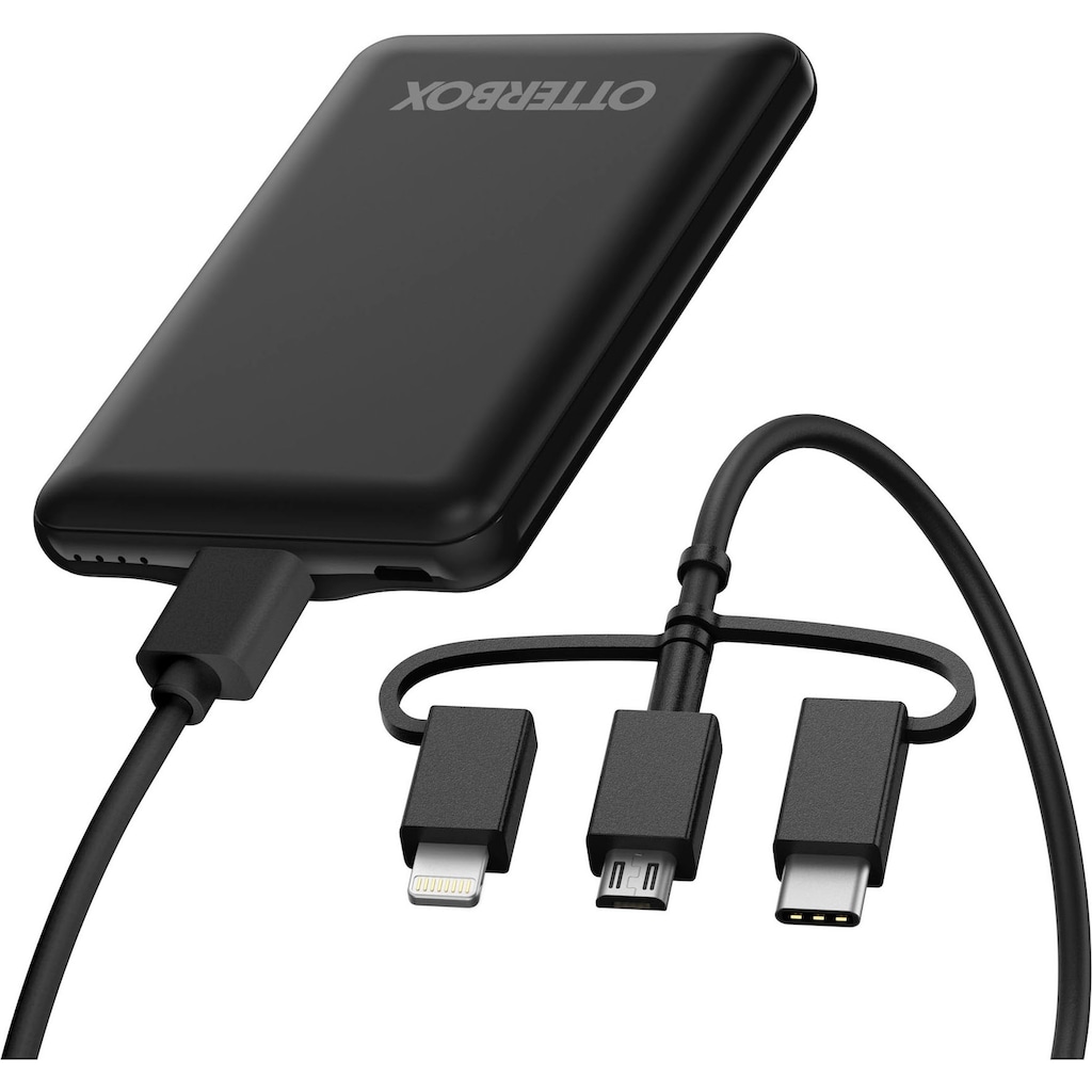 Otterbox Powerbank »Bundle 5K MAH USB Aµ 10W + 3-1 Cable 1M«, 5000 mAh