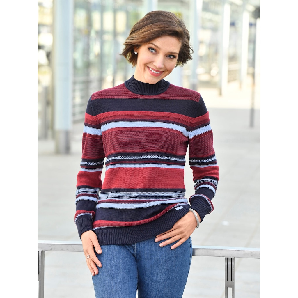 Casual Looks Stehkragenpullover »Pullover«