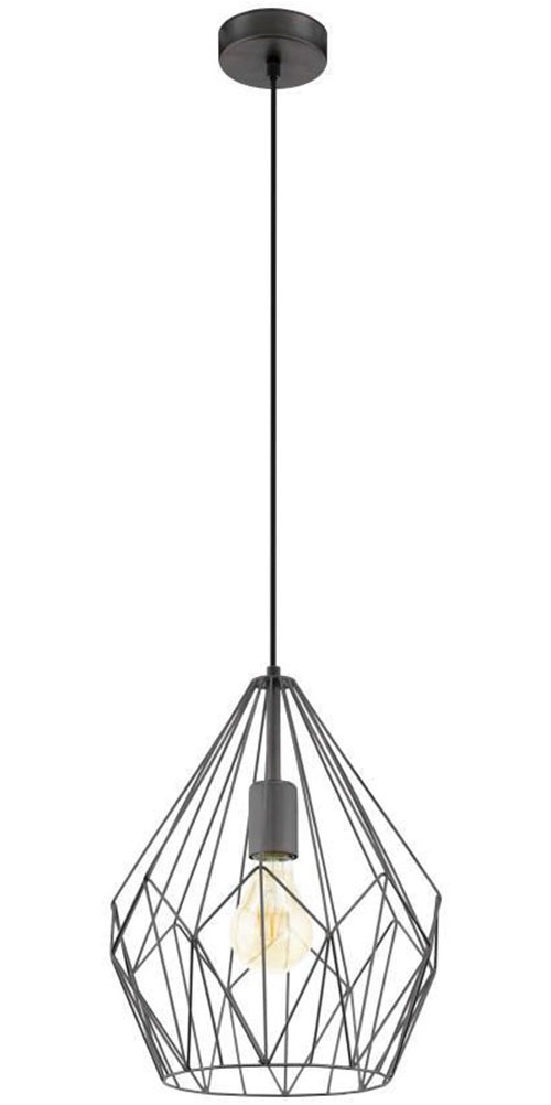 EGLO Pendelleuchte »CARLTON«, 1 flammig, Leuchtmittel E27 | ohne Leuchtmittel, Vintage Pendellampe, 1 flammig, Drahtgeflecht, Industrial, 110x31cm