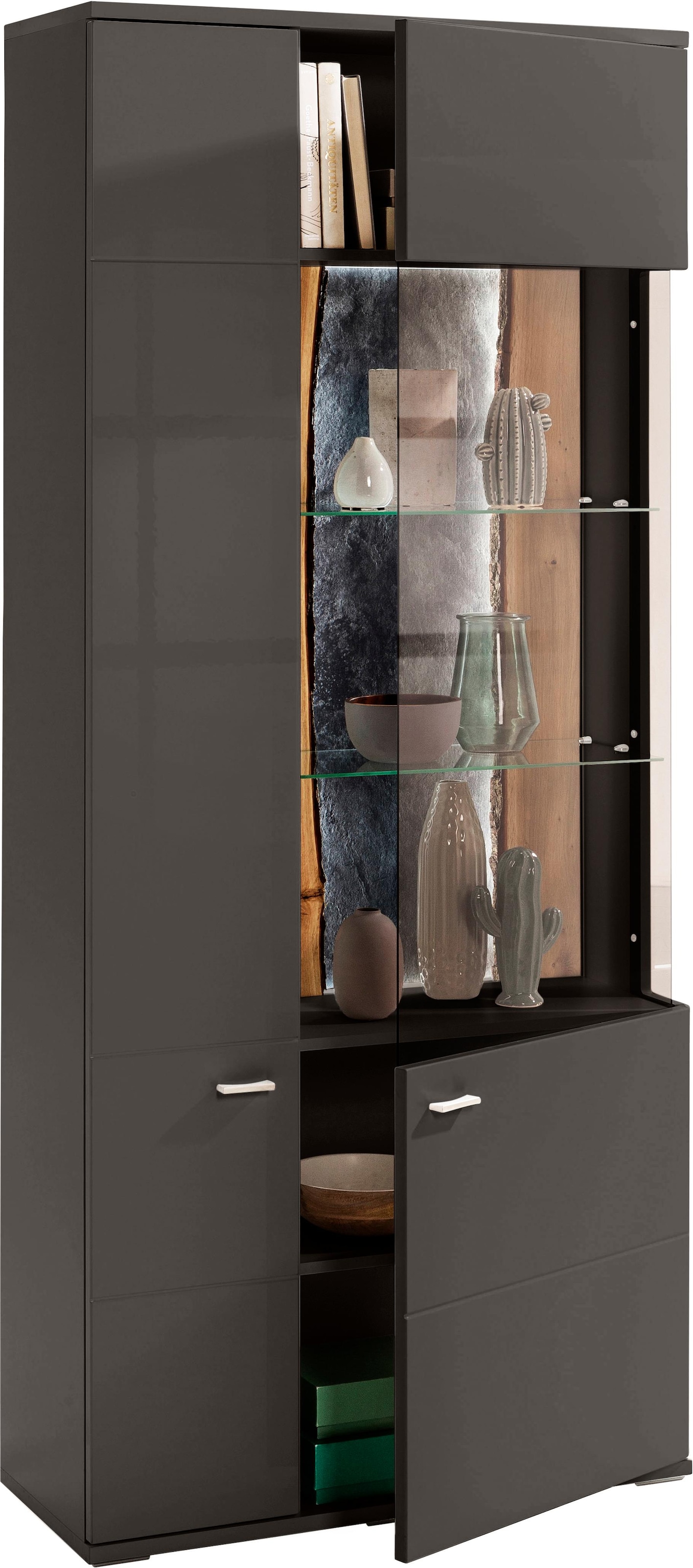 set one by Musterring Stauraumvitrine »TACOMA« Typ 05/06, Höhe 207, 4 cm, mit getönter Glastür