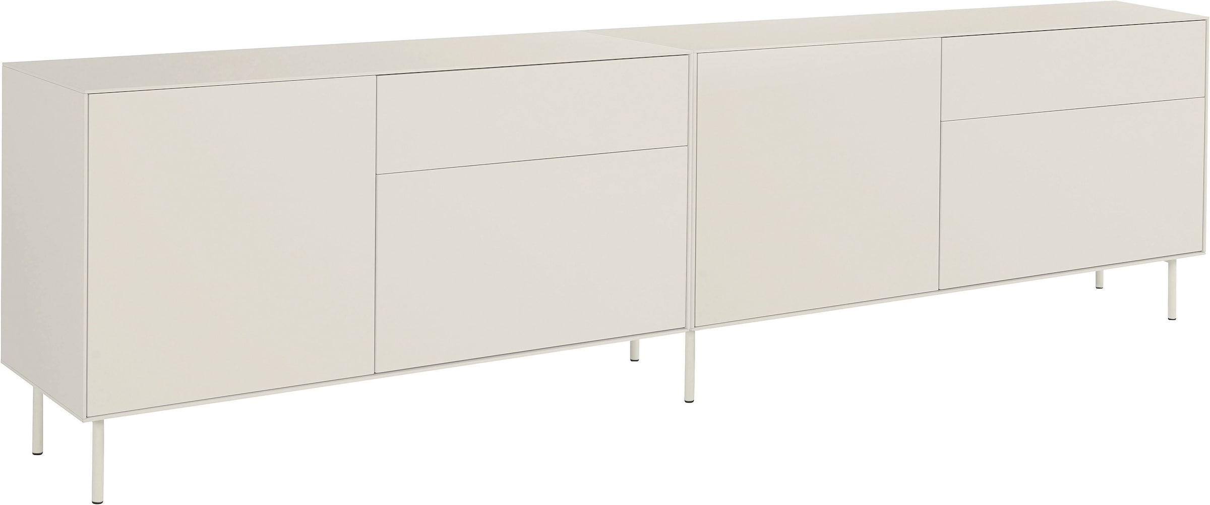 LeGer Home by Lena Gercke Lowboard »Essentials«, (2 St.), Breite: 254cm, MDF lackiert, Push-to-open-Funktion