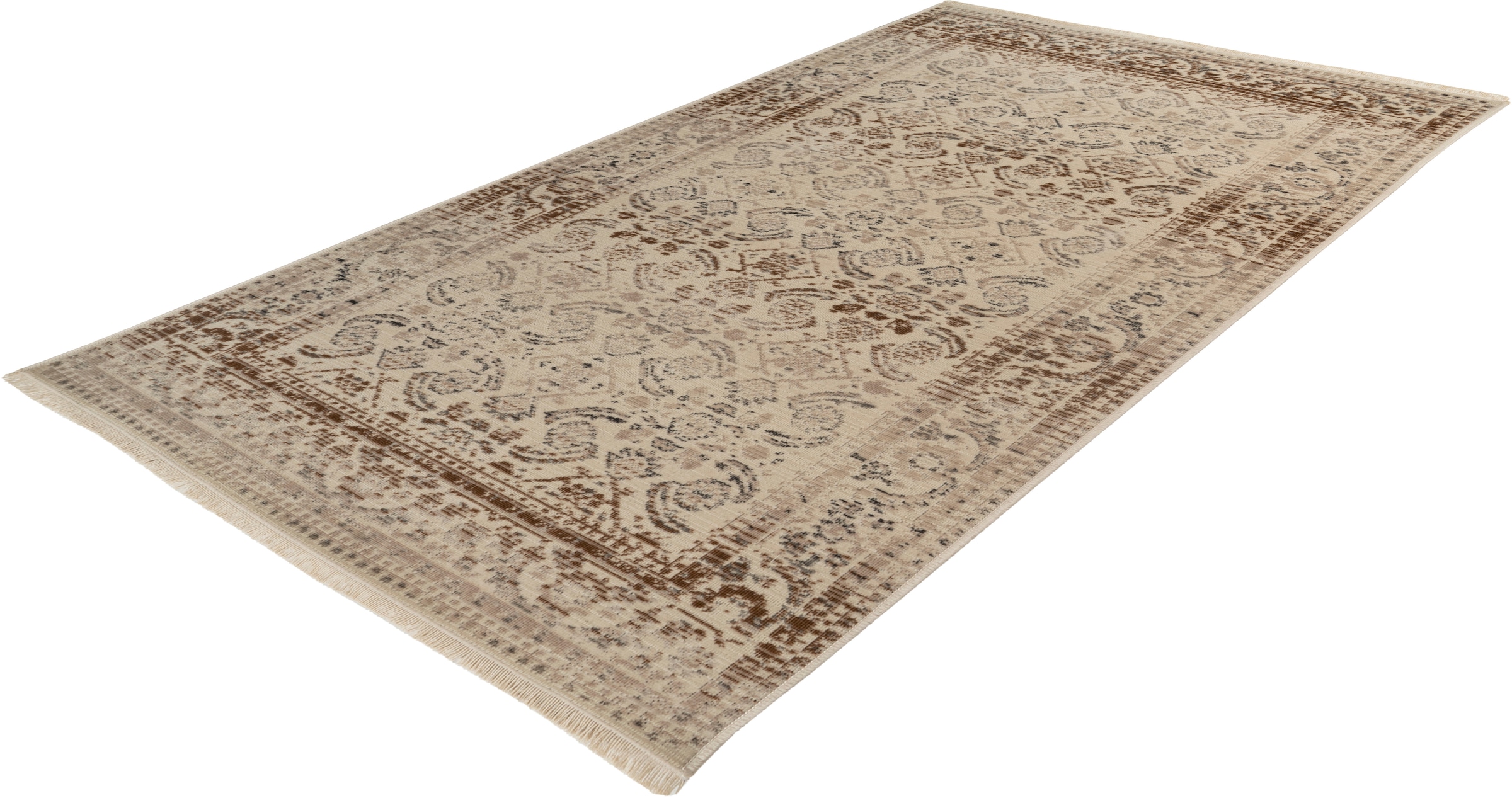 Kayoom Teppich »Charu 600«, rechteckig, 3,5 mm Höhe, Vintage Look, Flachgewebe, Wohnzimmer