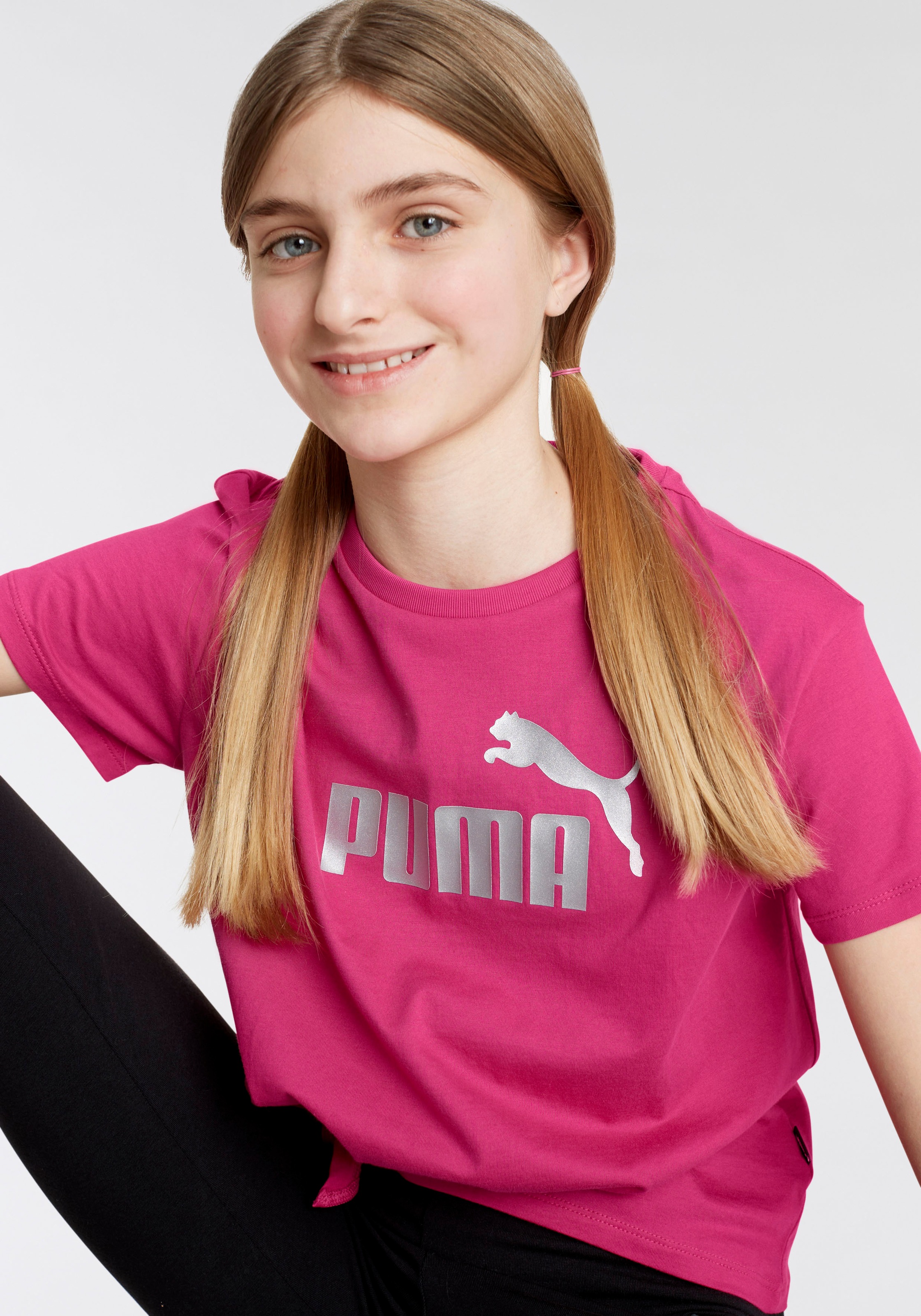 PUMA T-Shirt ♕ bei für Tee - Knotted »ESS+ Kinder« Logo