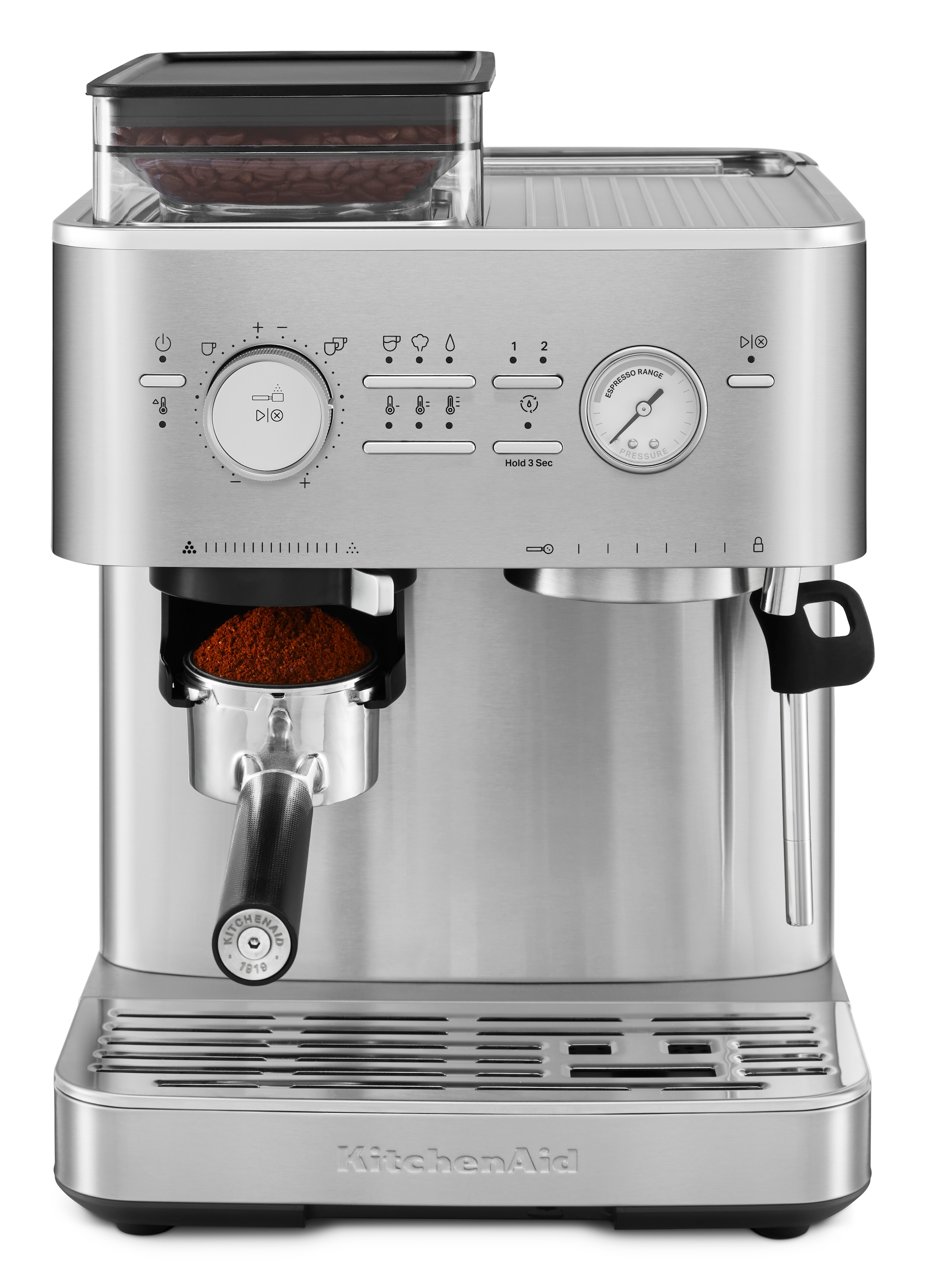KitchenAid Espressomaschine »5KES6551EBK«, Siebträger mit Mühle