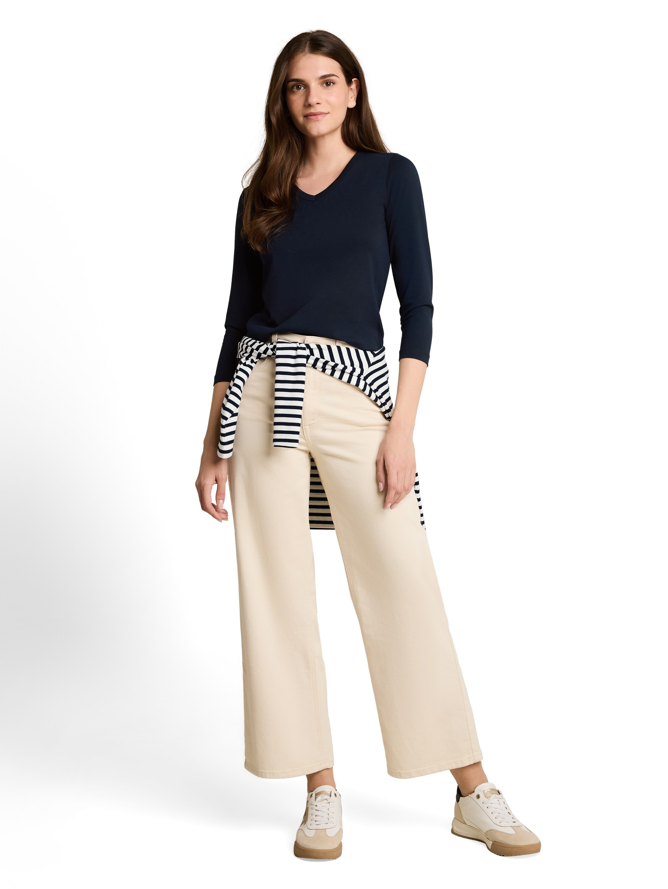 TOM TAILOR Langarmshirt »Regular« mit V-Ausschnitt