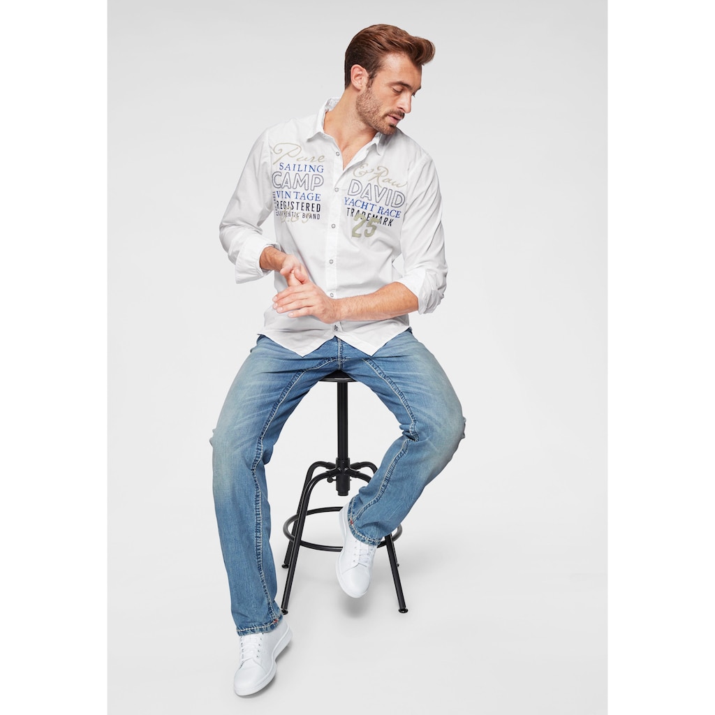 CAMP DAVID Loose-fit-Jeans, mit markanten Nähten und Stretch