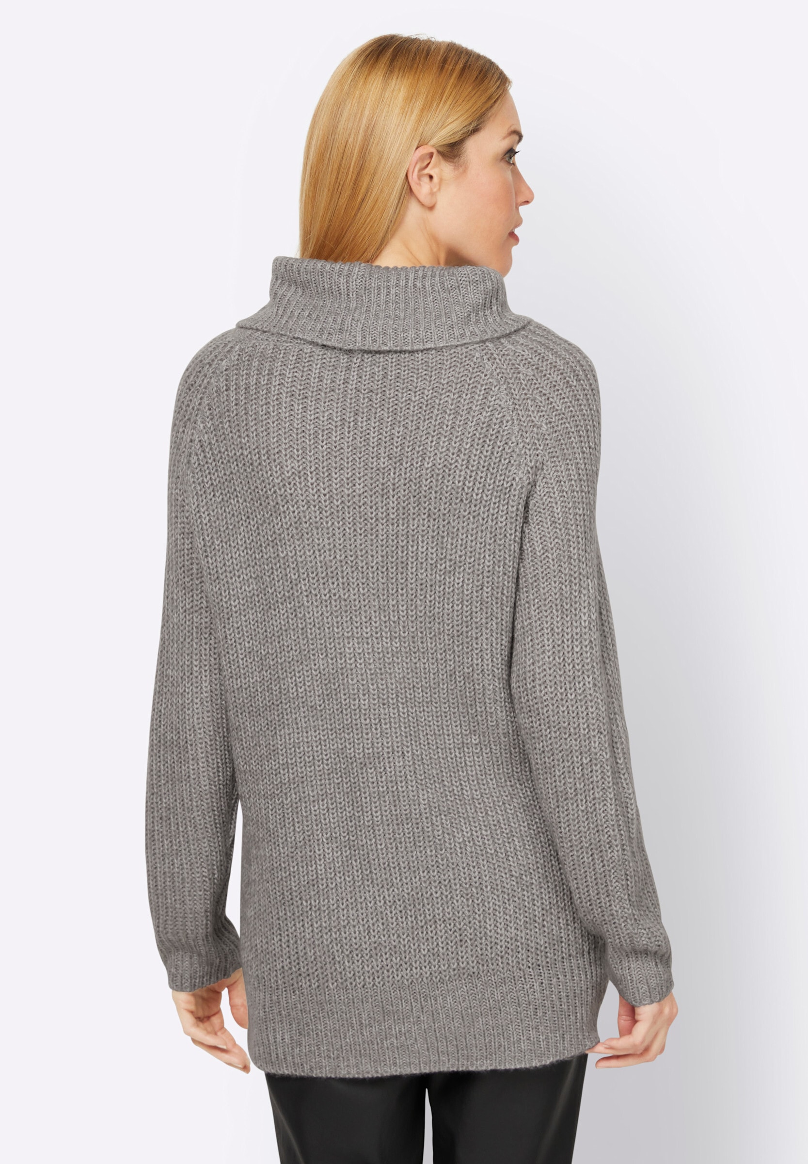 heine Strickpullover »Pullover Rollkragenpullover mit aufwendigem Strickmuster«
