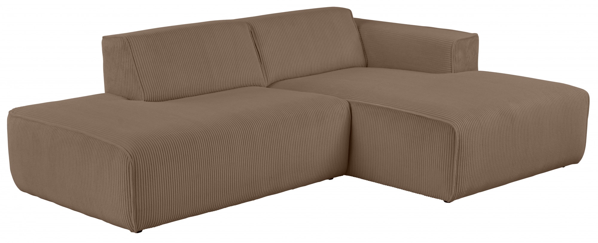 andas Ecksofa »Noord«, mit Kedernaht, Breite 227 cm, Cord, Struktur