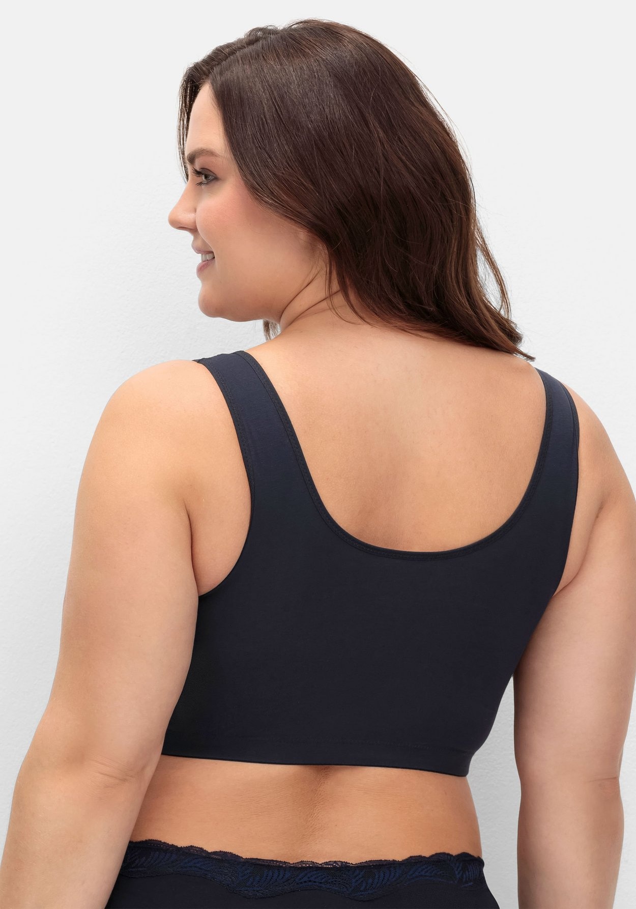 Sheego Bügelloser BH »BH ohne Bügel in Bustier-Form, mit Spitzenborte«