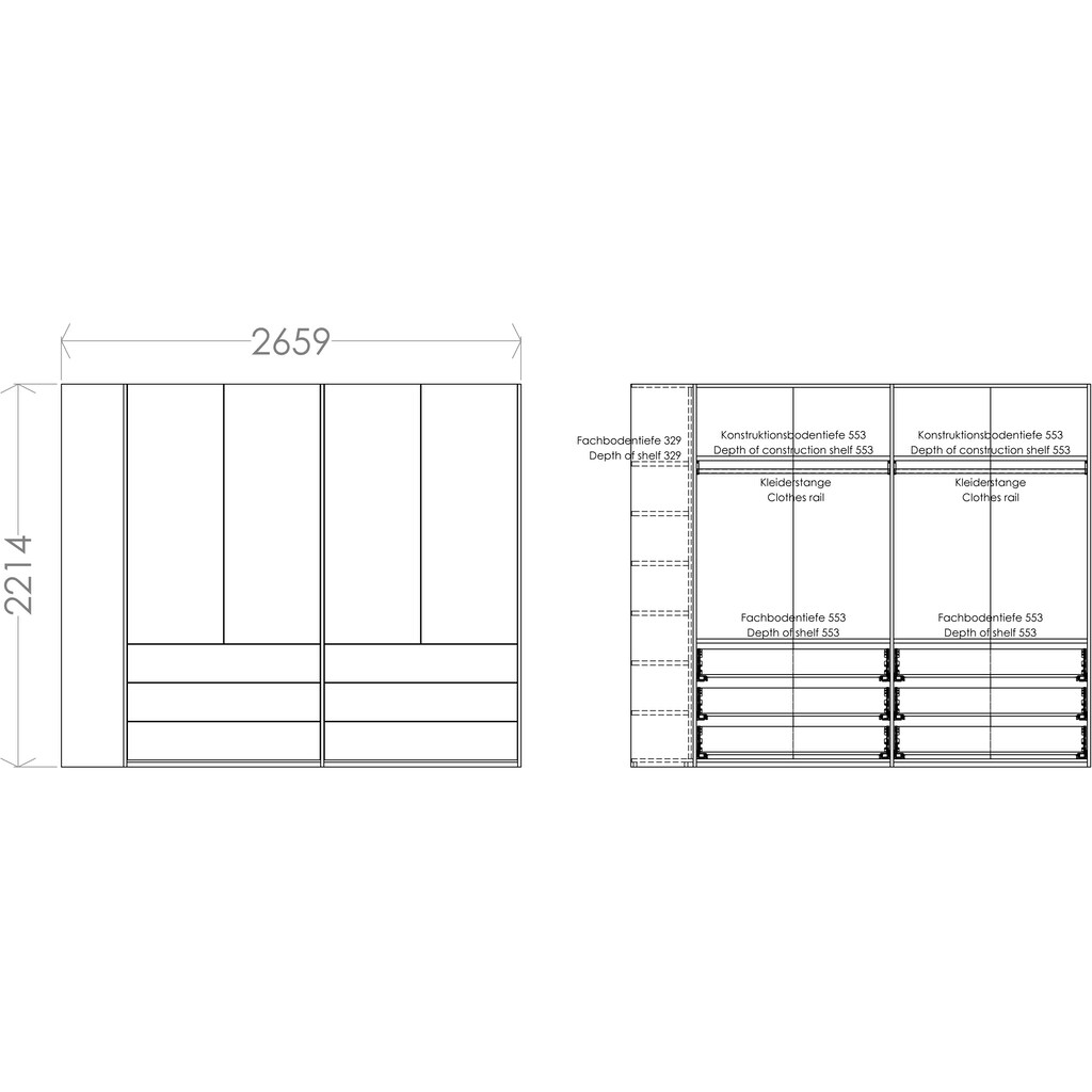 Müller SMALL LIVING Kleiderschrank »Modular Plus Variante 4«