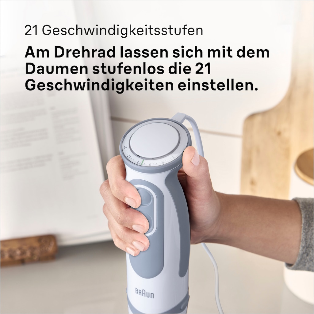 Braun Stabmixer »MQ 5200 WH WH MultiQuick 5 Vario«, 1000 W