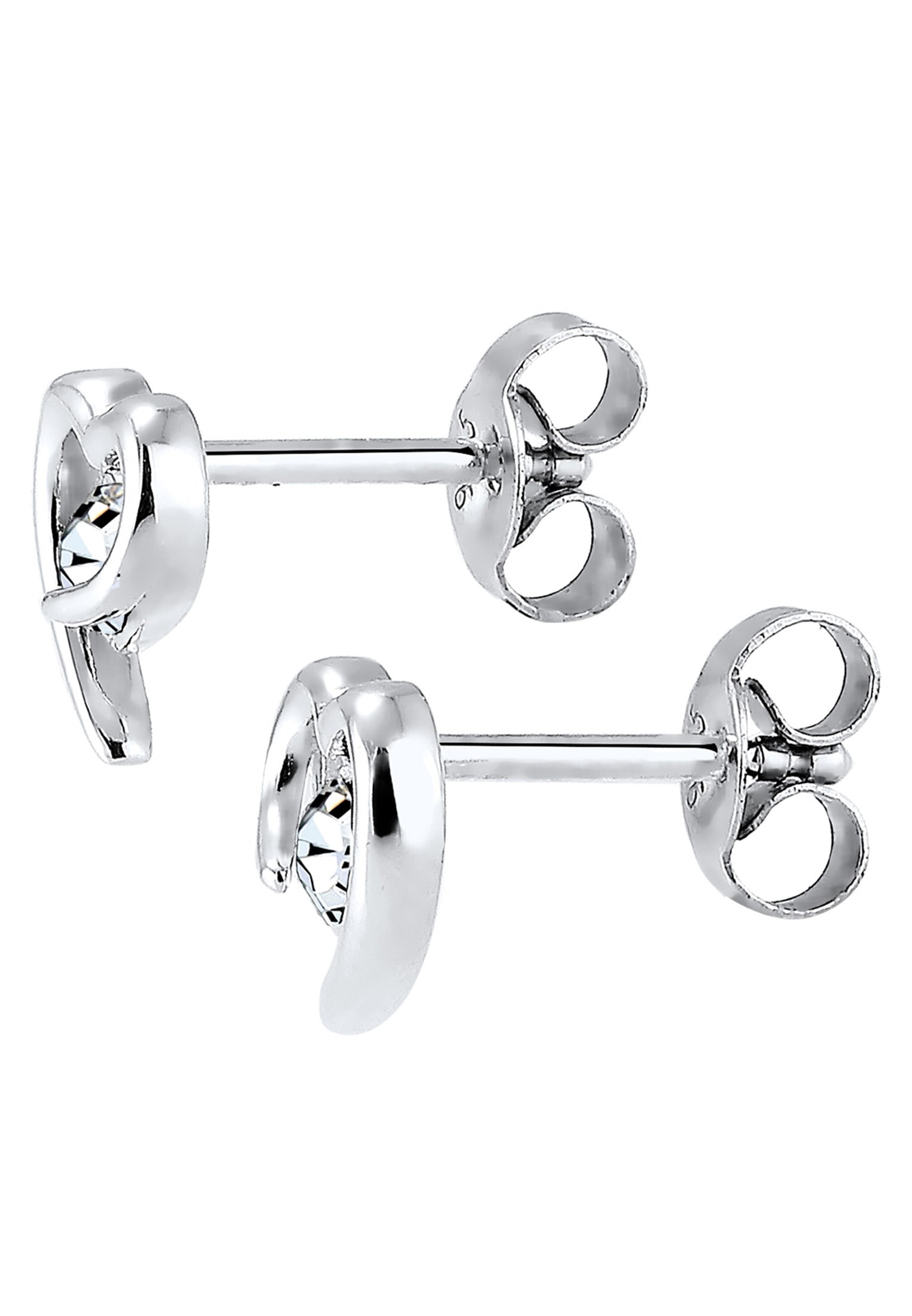 Elli Paar Ohrstecker »Ohrringe Herz Liebe Freunde Kristalle 925 Silber«