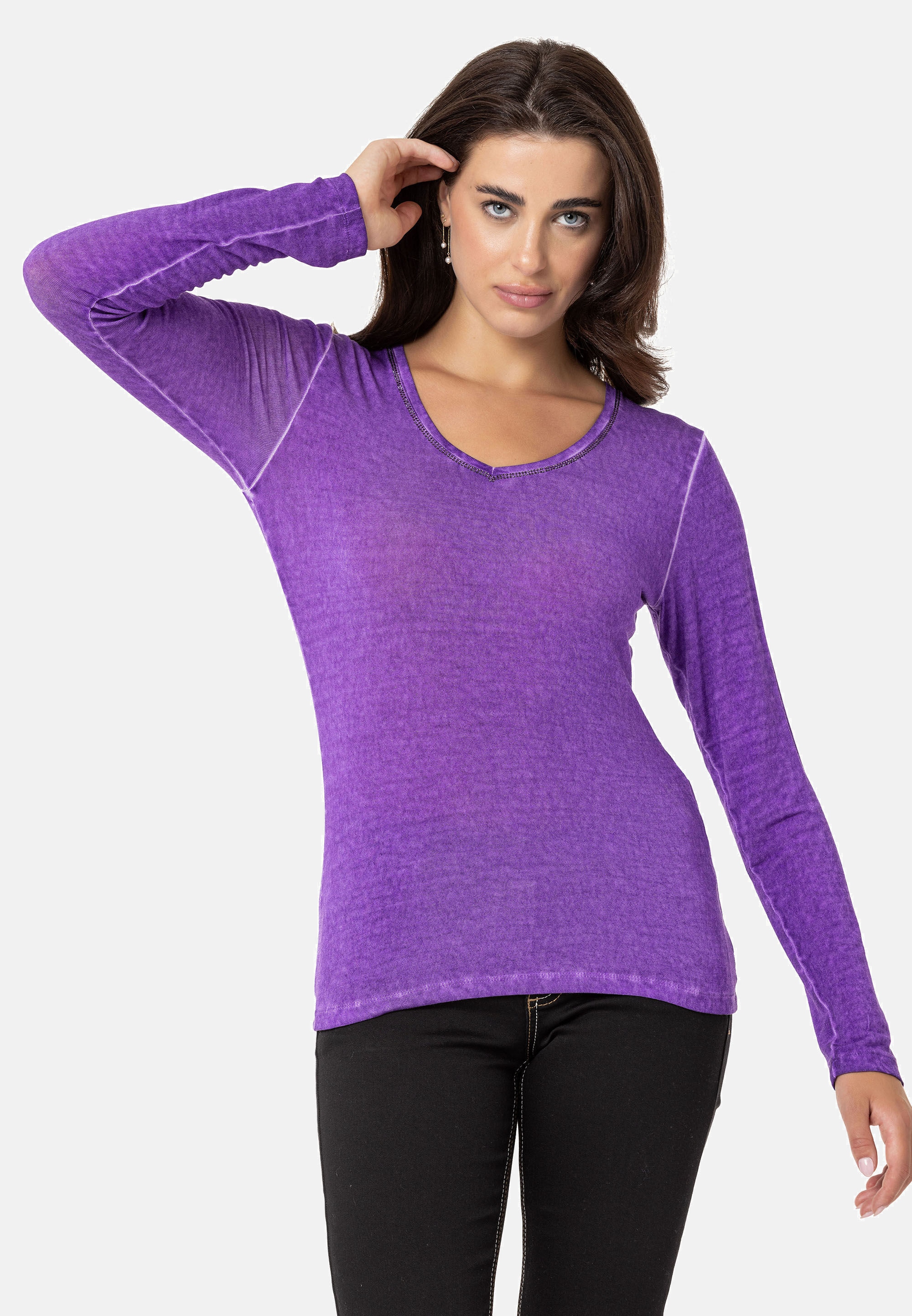 Cipo & Baxx Sweatshirt »Cipo & Baxx Sweatshirt WL355«, mit Rundhalsausschnitt
