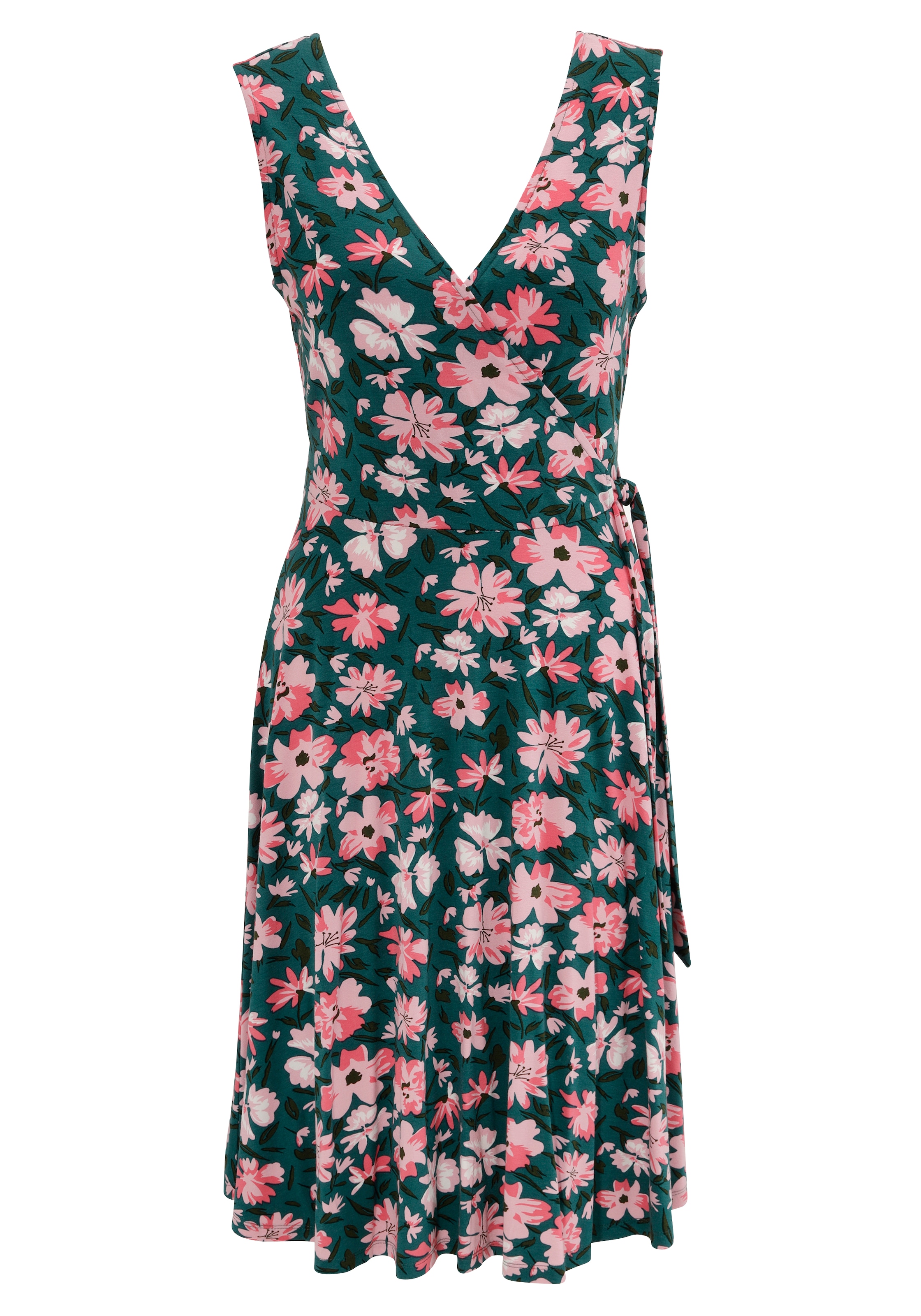 Aniston CASUAL Sommerkleid, mit malerischen Blumendruck - jedes Teil ein Unikat