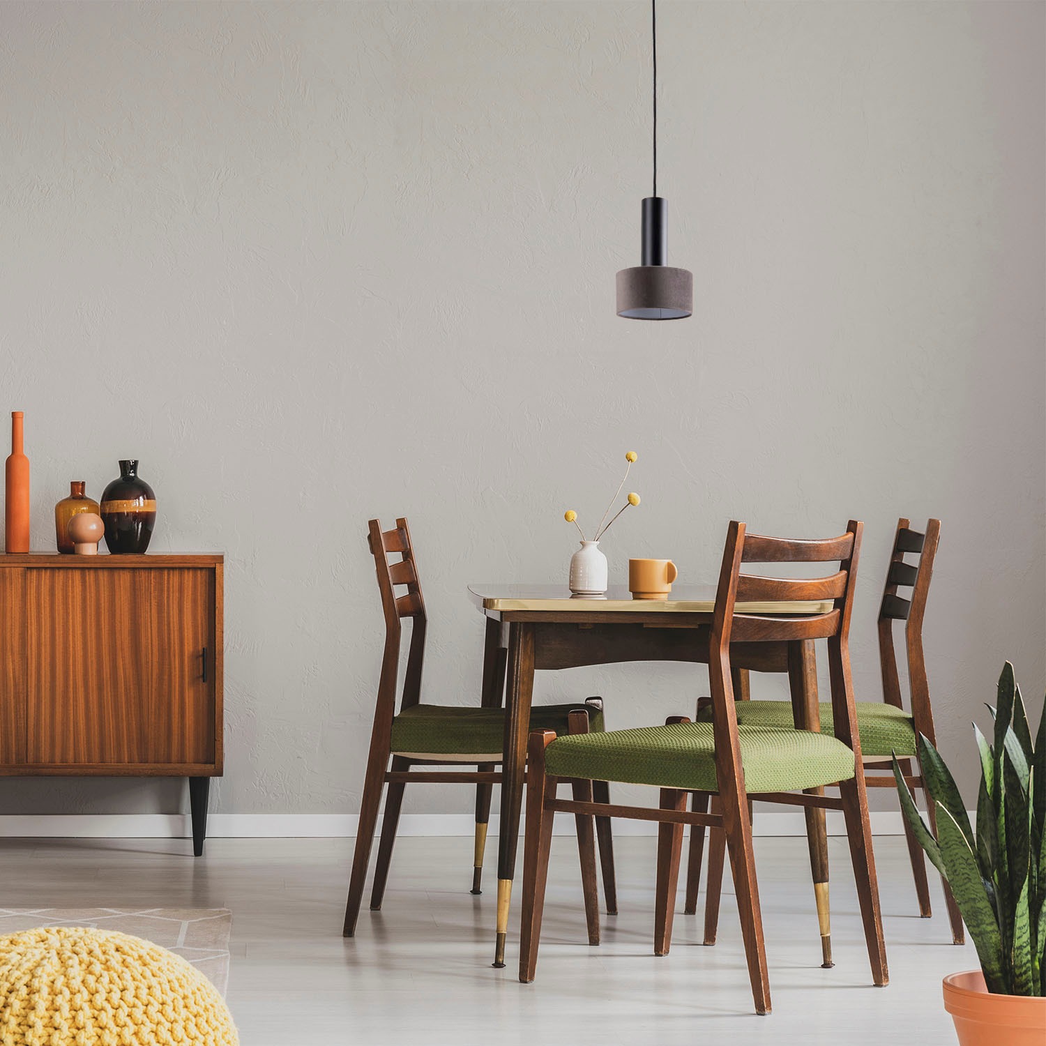 Paco Home Pendelleuchte »VELUTA« GU10 Wohnzimmer Hängeleuchte Stoffschirm Esszimmer Modern GU10