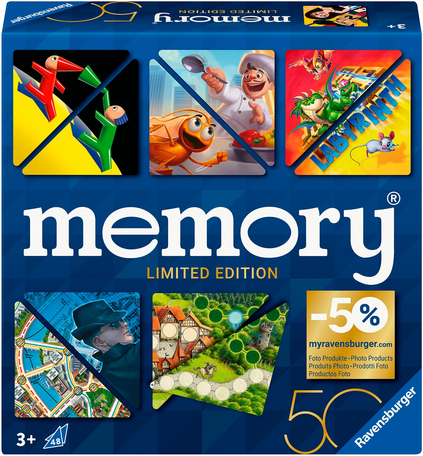 Ravensburger Spiel »memory® 50 Jahre Blaues Dreieck - Limited Edition«, Made in Europe
