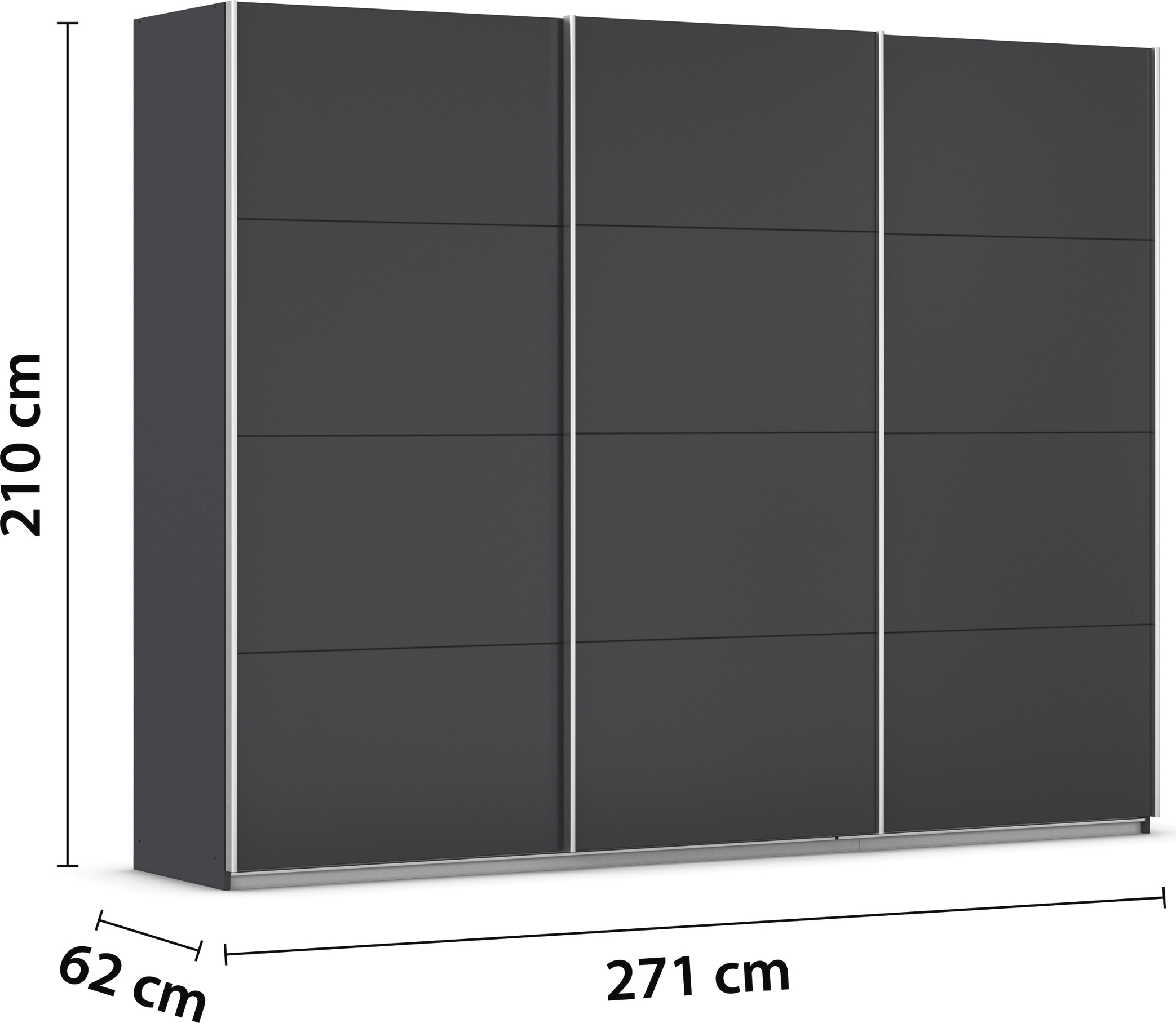 rauch Schwebetürenschrank »Kleiderschrank Schrank Garderobe AGORDO mit Dekor- oder Hochglanzfront«, durchdachte Innenausstattung, in 4 Breiten und 2 Höhen MADE IN GERMANY