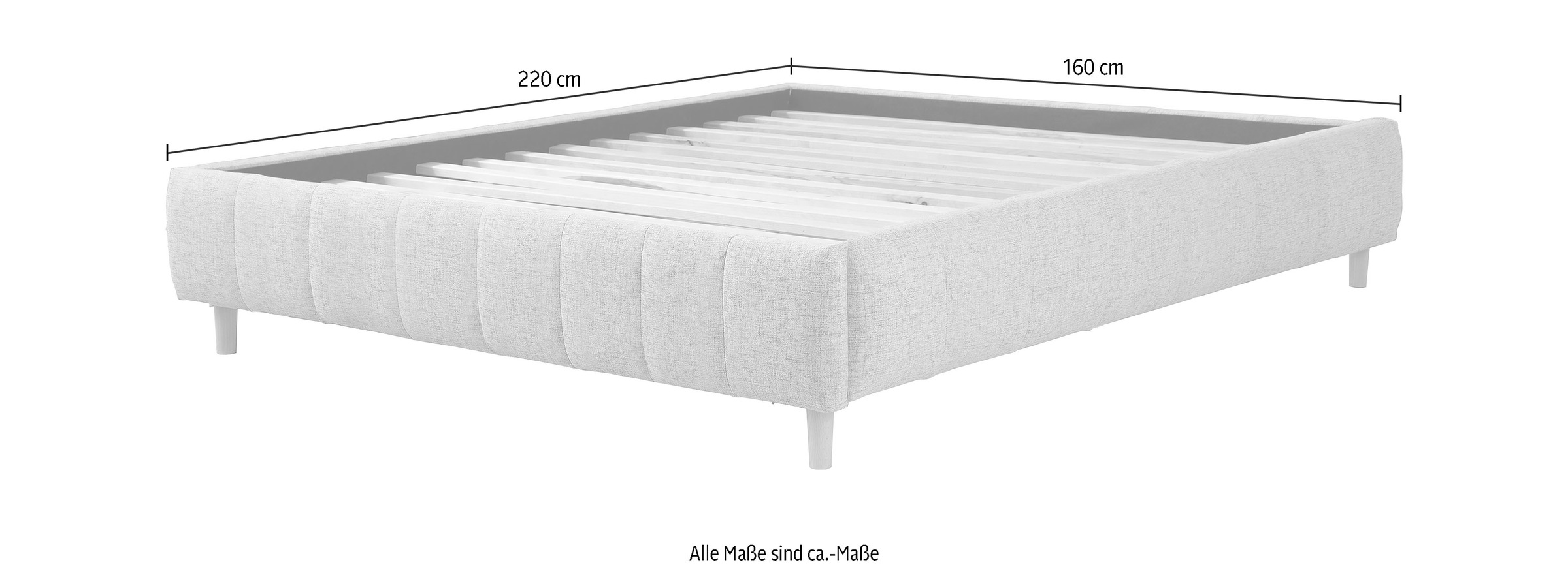 andas Polsterbett »Tarje«, in 5 Breiten, auch in Überlänge 220 cm, incl. Roll-Lattenrost
