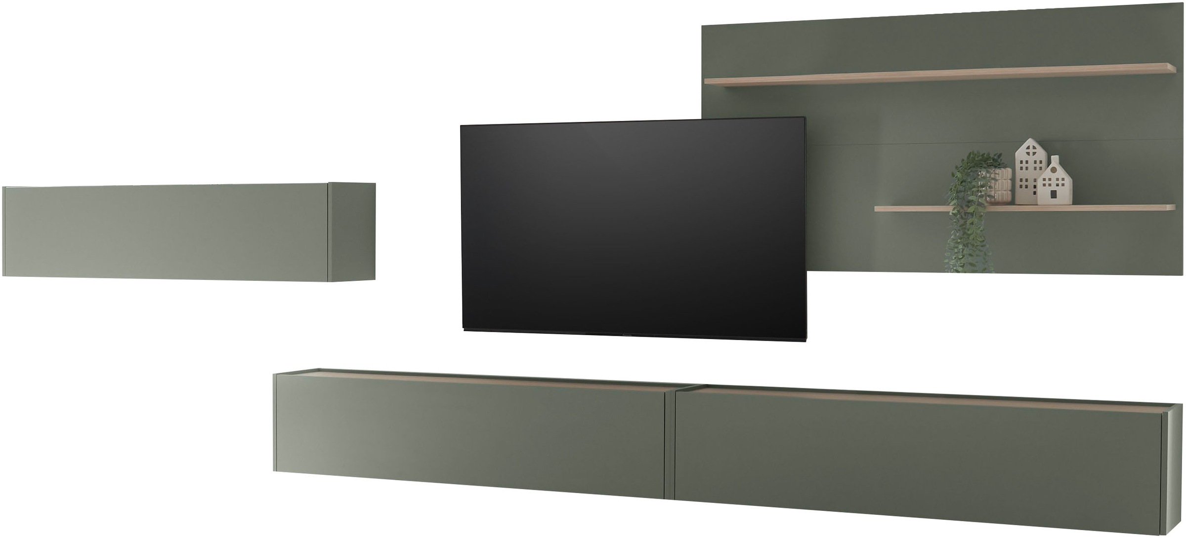 Home affaire Wohnwand »City/Giron, moderne Anbauwand, Komplettset in vielen Farben verfügbar« Set, 4 Stk. tlg.