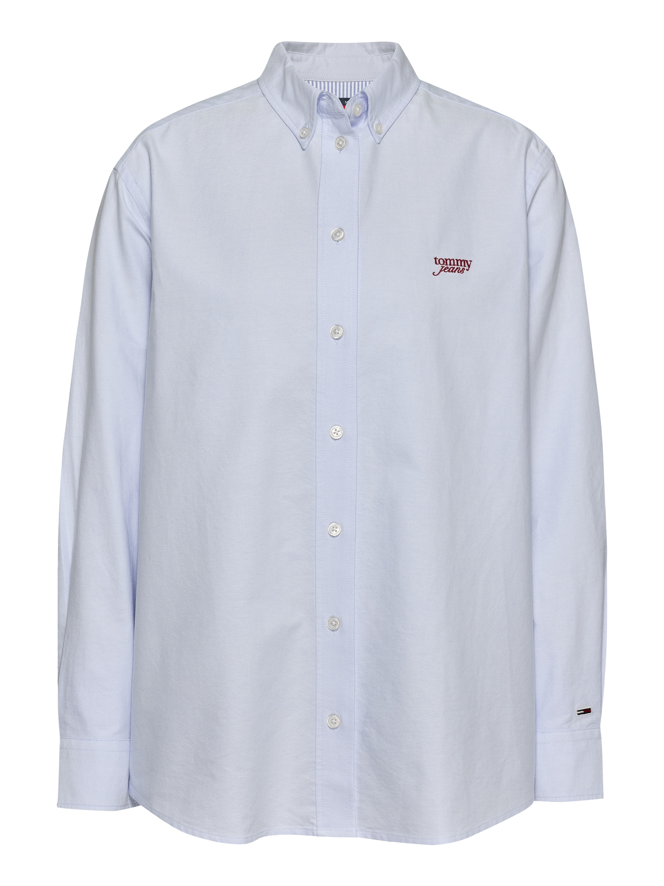Tommy Jeans Hemdbluse »TJW RLX SCRIPT OXFORD SHIRT«, mit Logo-Stickereien