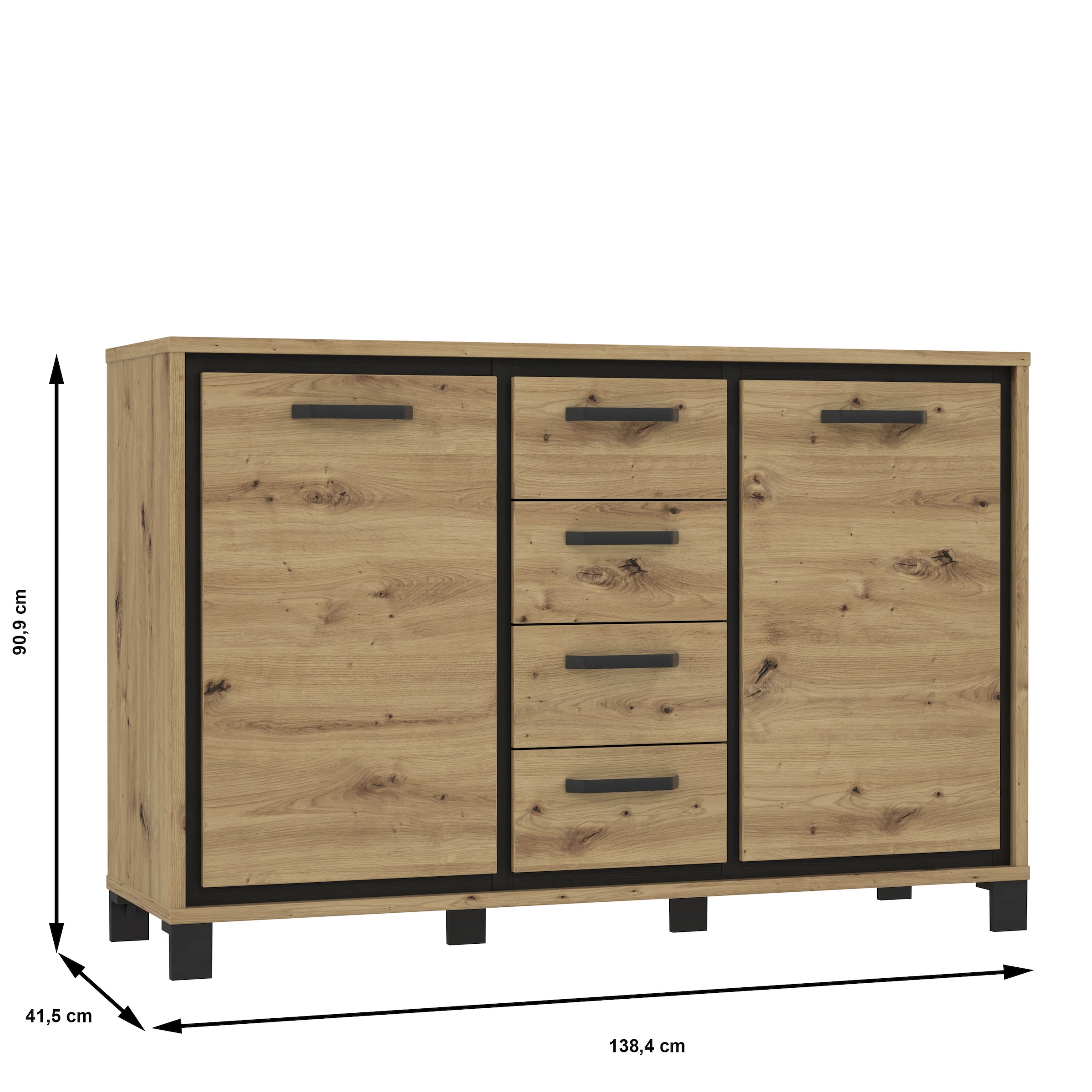 FORTE Sideboard »Trondheim«, Breite 138 cm