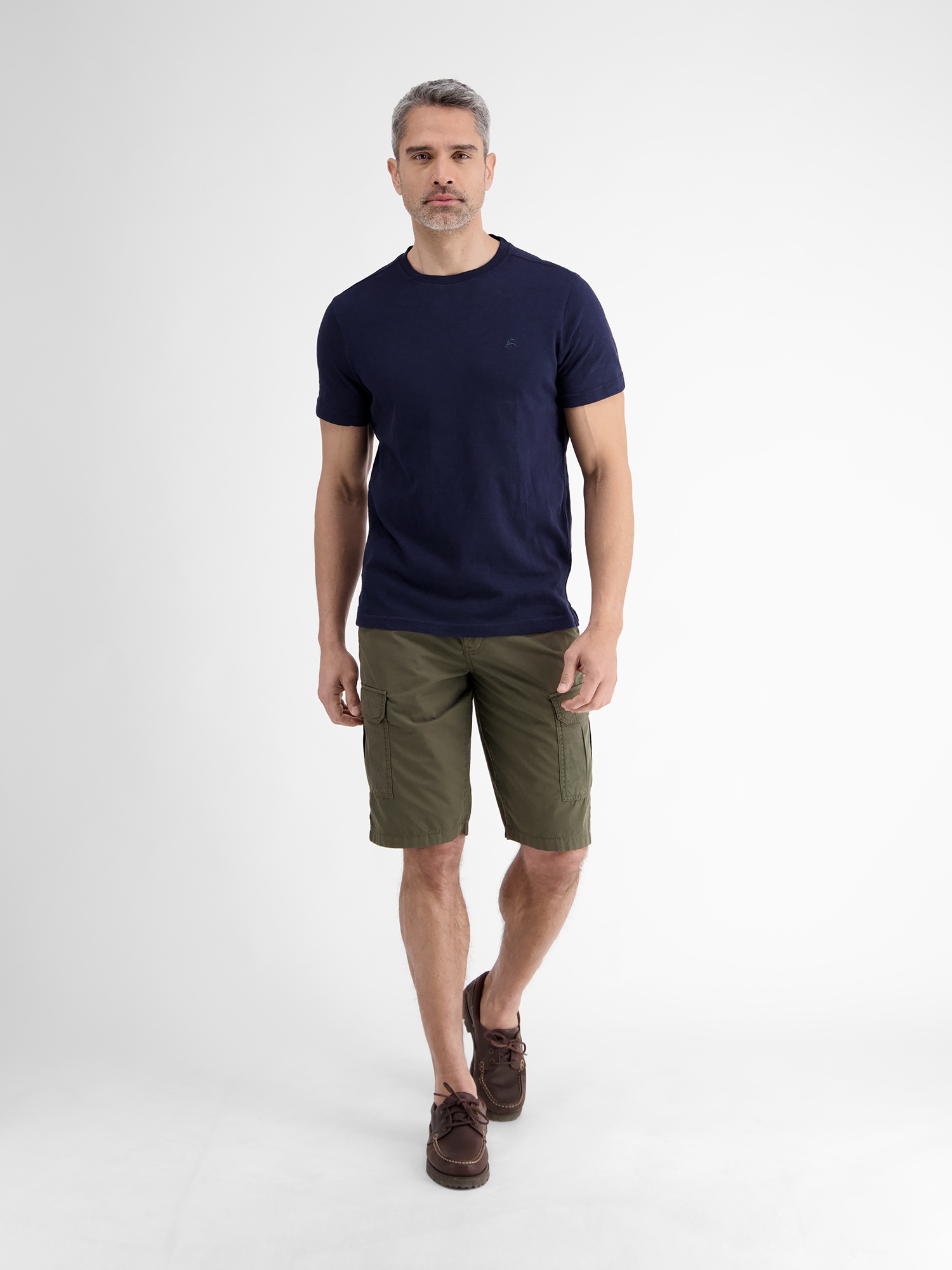 LERROS Bermudas »Cargo-Bermuda mit Gürtel«  Bequem geschnittene Bermuda für den Sommer, Einfarbig, 100% Baumwolle