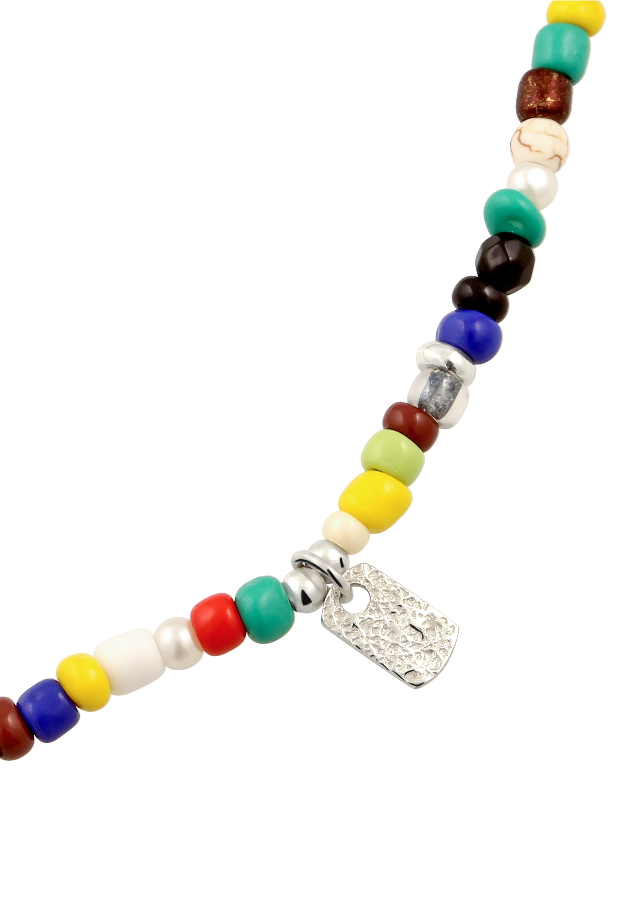 Kuzzoi Kette mit Anhänger »Halskette Tag Anhänger Synthetischer Achat Synthetischer Howlite Schwarz 925 Sterling Silber«