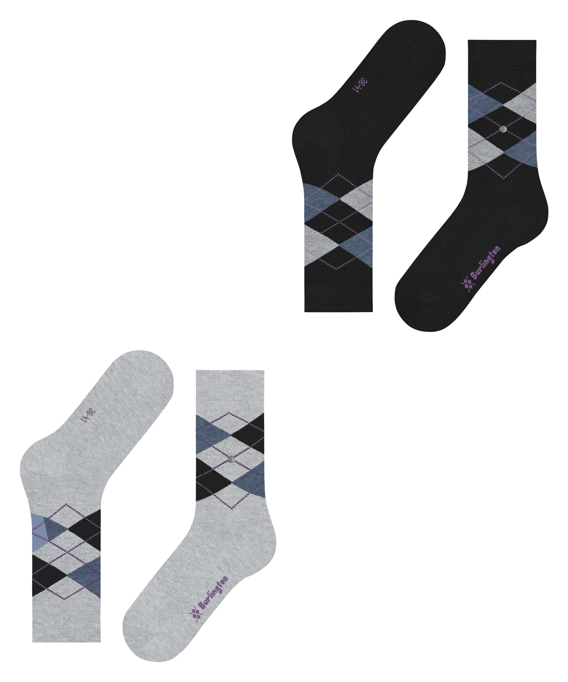 Burlington Socken »Everyday Argyle« 2 Paar,  atmungsaktiv