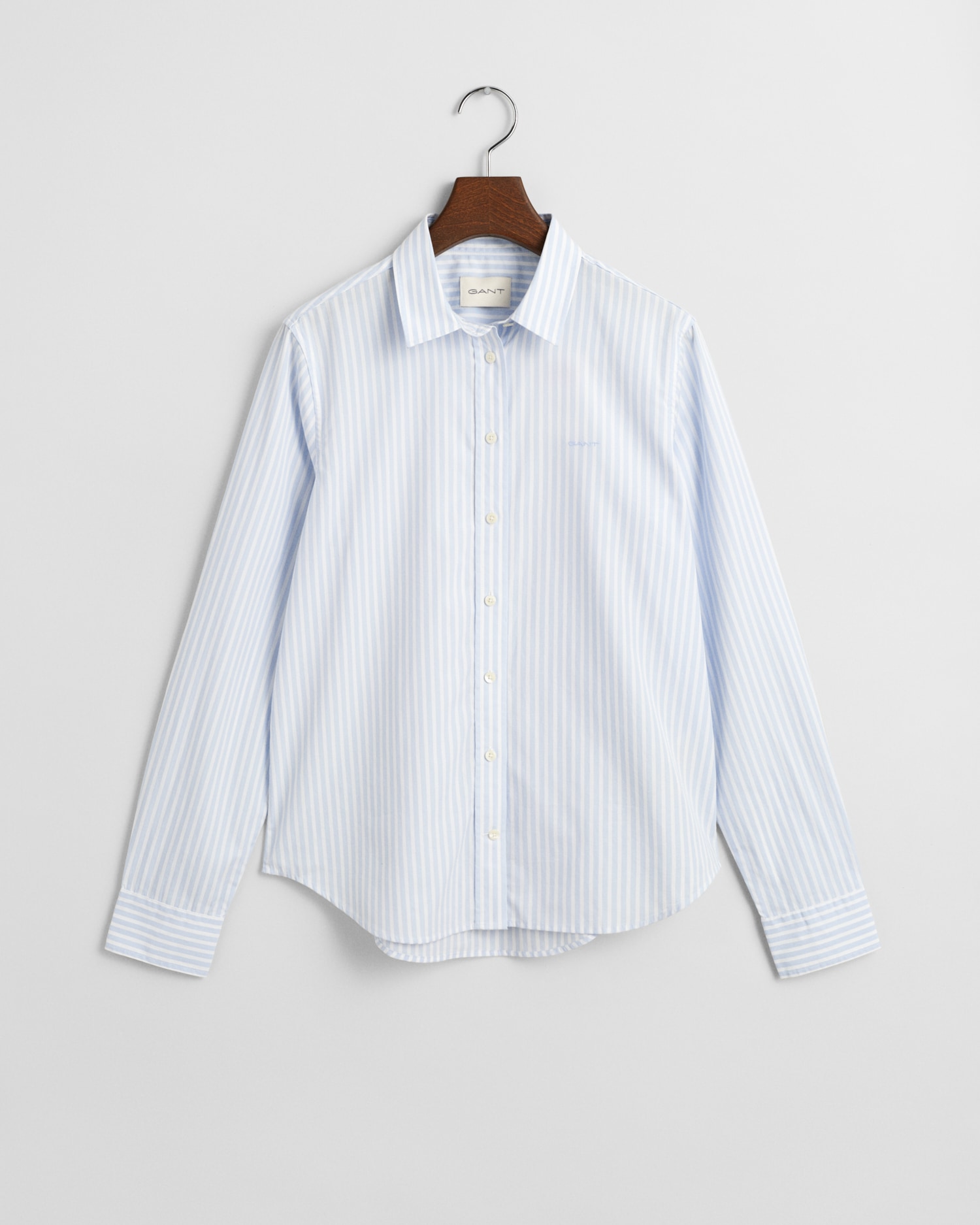 Gant Hemdbluse »REG POPLIN STRIPED SHIRT«, mit einer kleinen Logostickerei auf der Brust